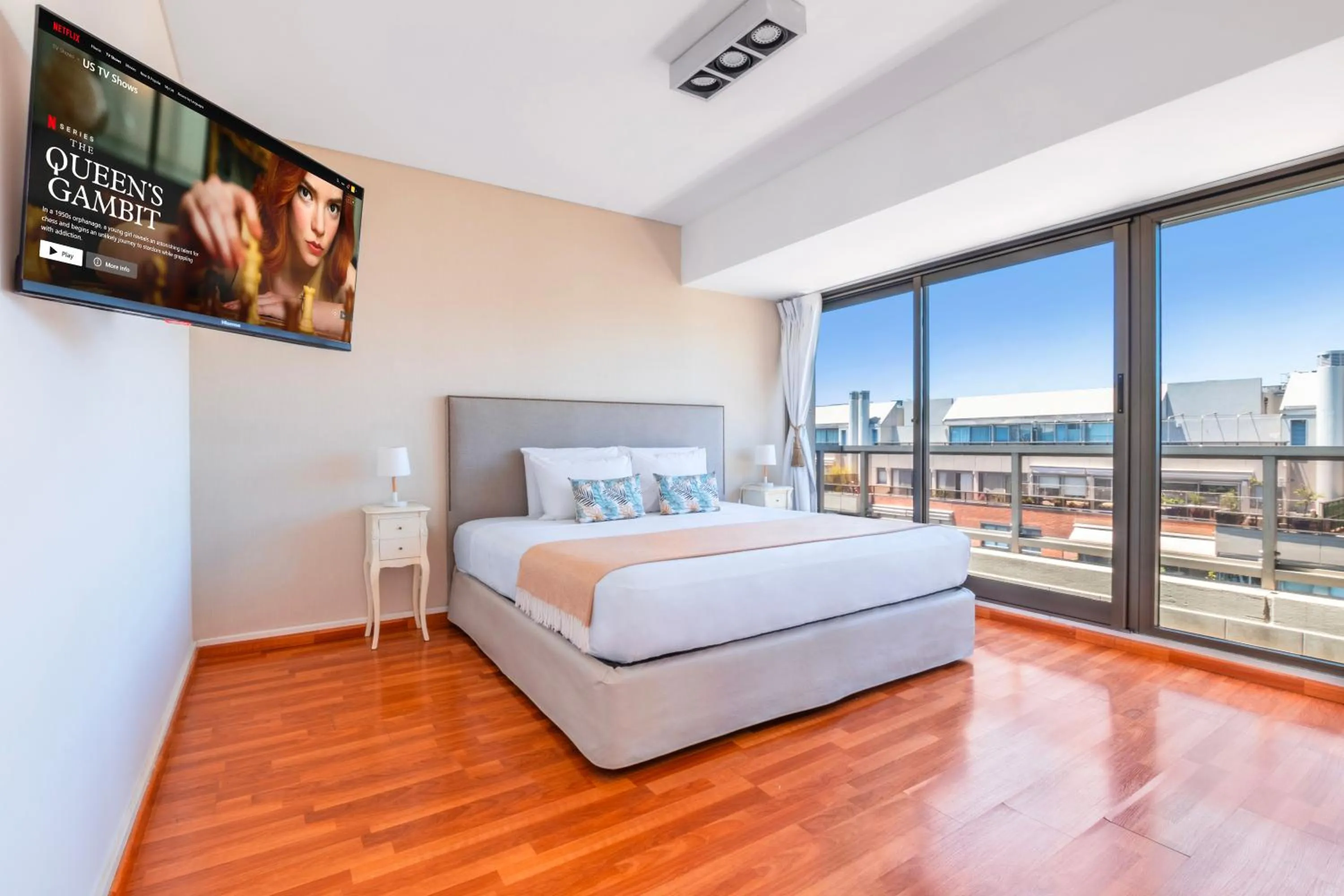 Bedroom, Bed in Luxury Apartments in Puerto Madero