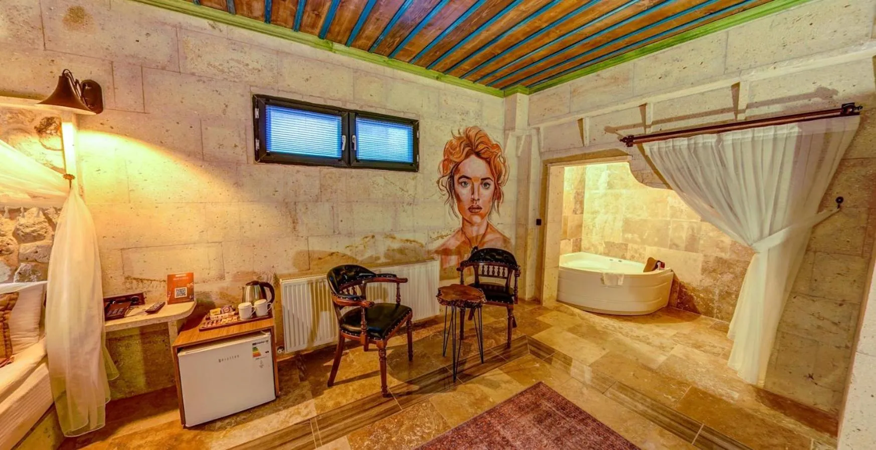 Seating area in AKRİTİS STONE HOUSE