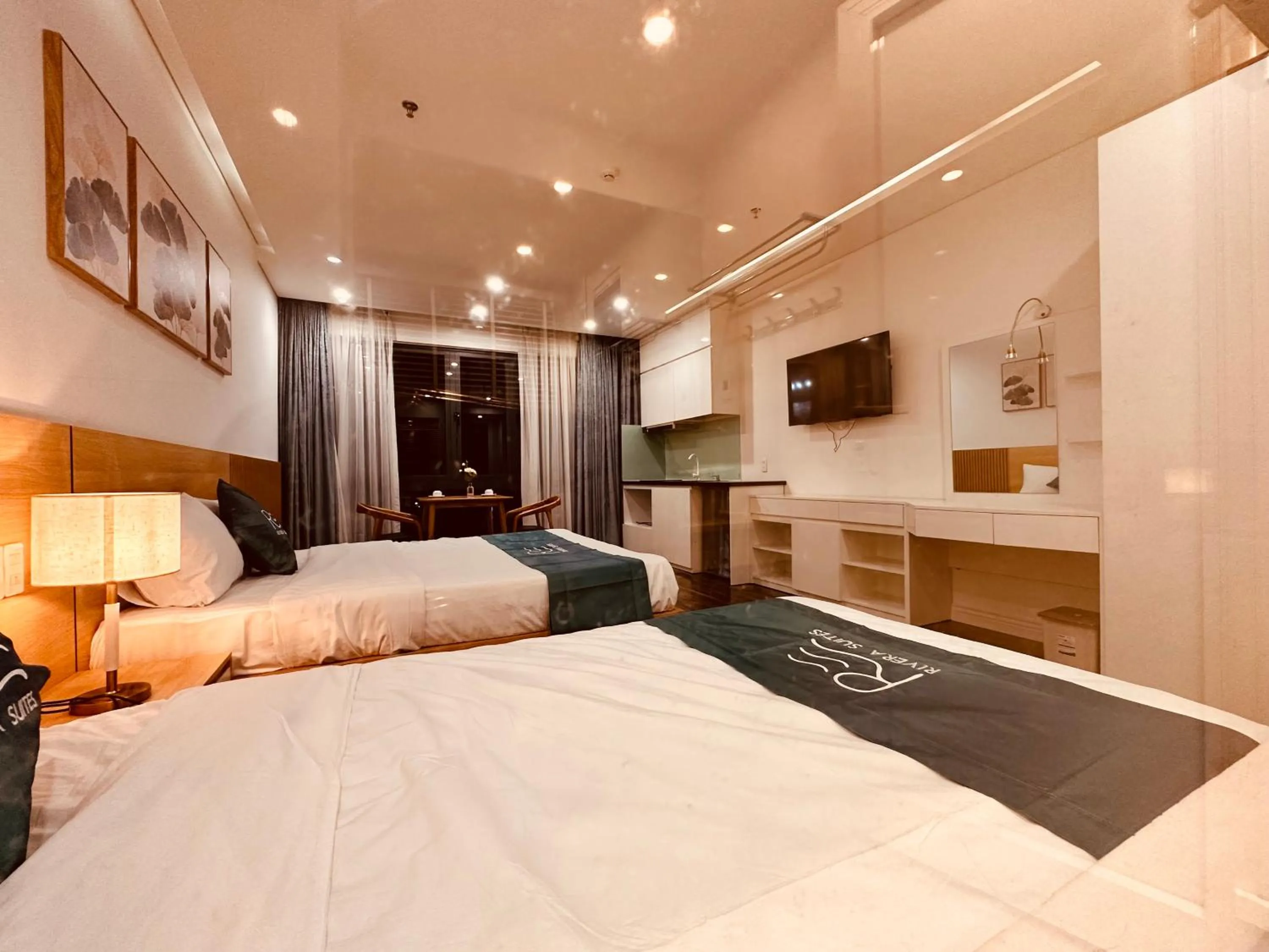 Bed in Rivera Suites