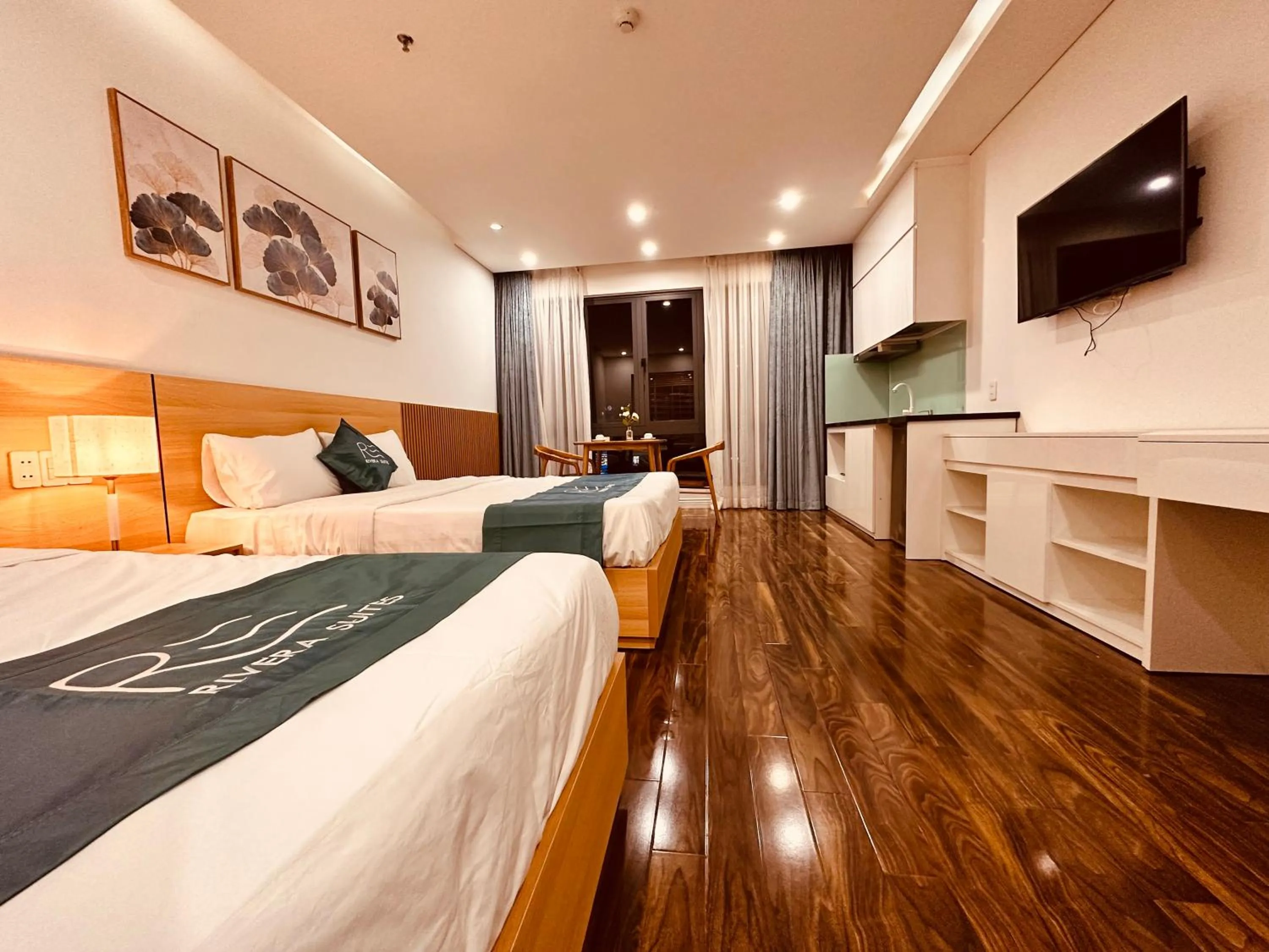 Bed in Rivera Suites