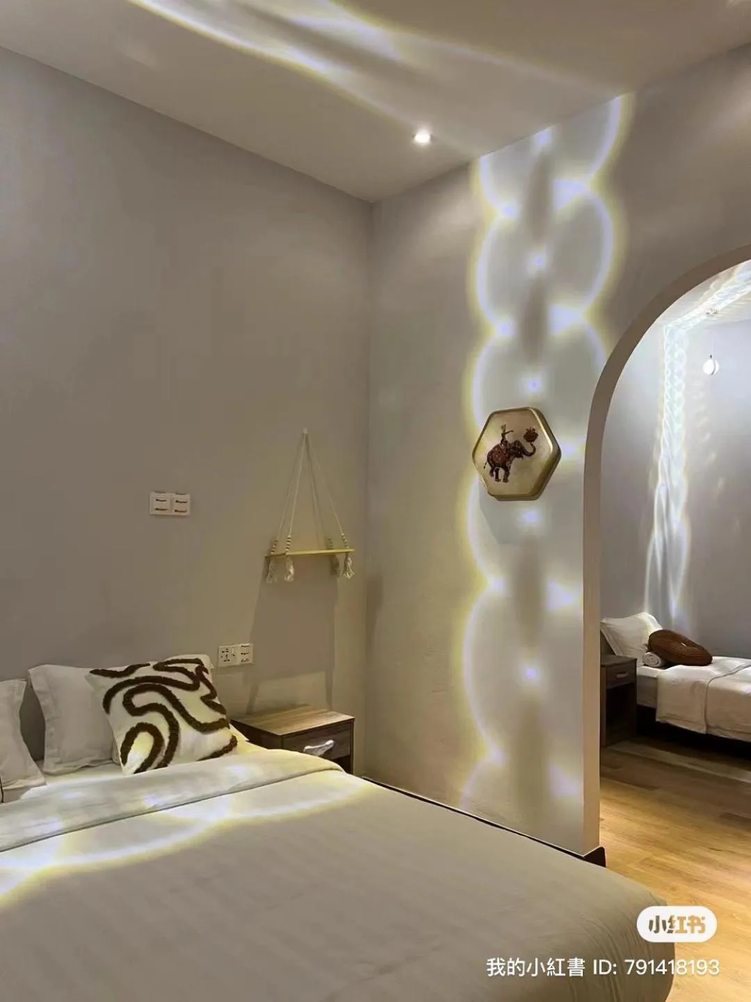 Bed in ocean village