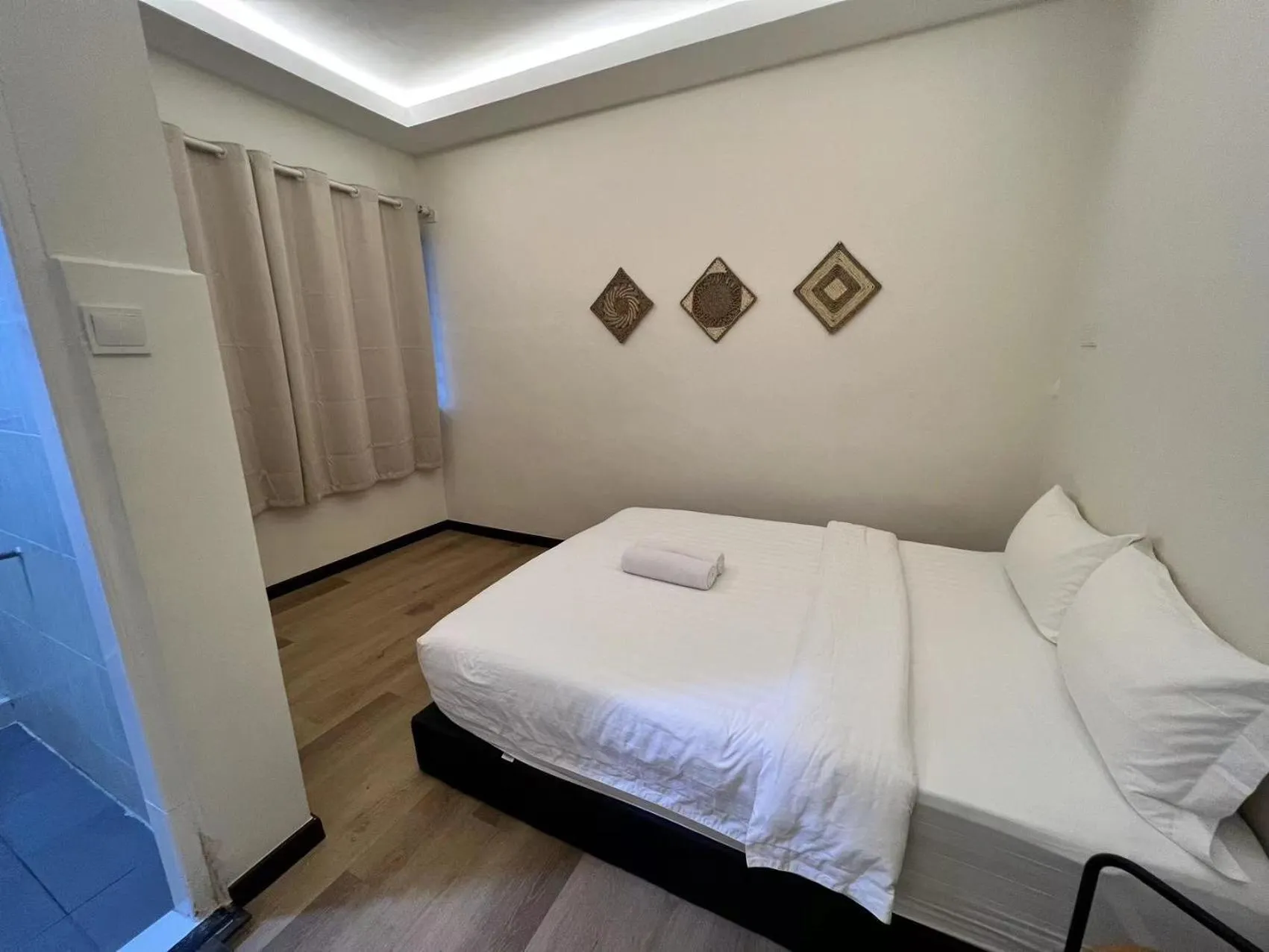 Bed in ocean village