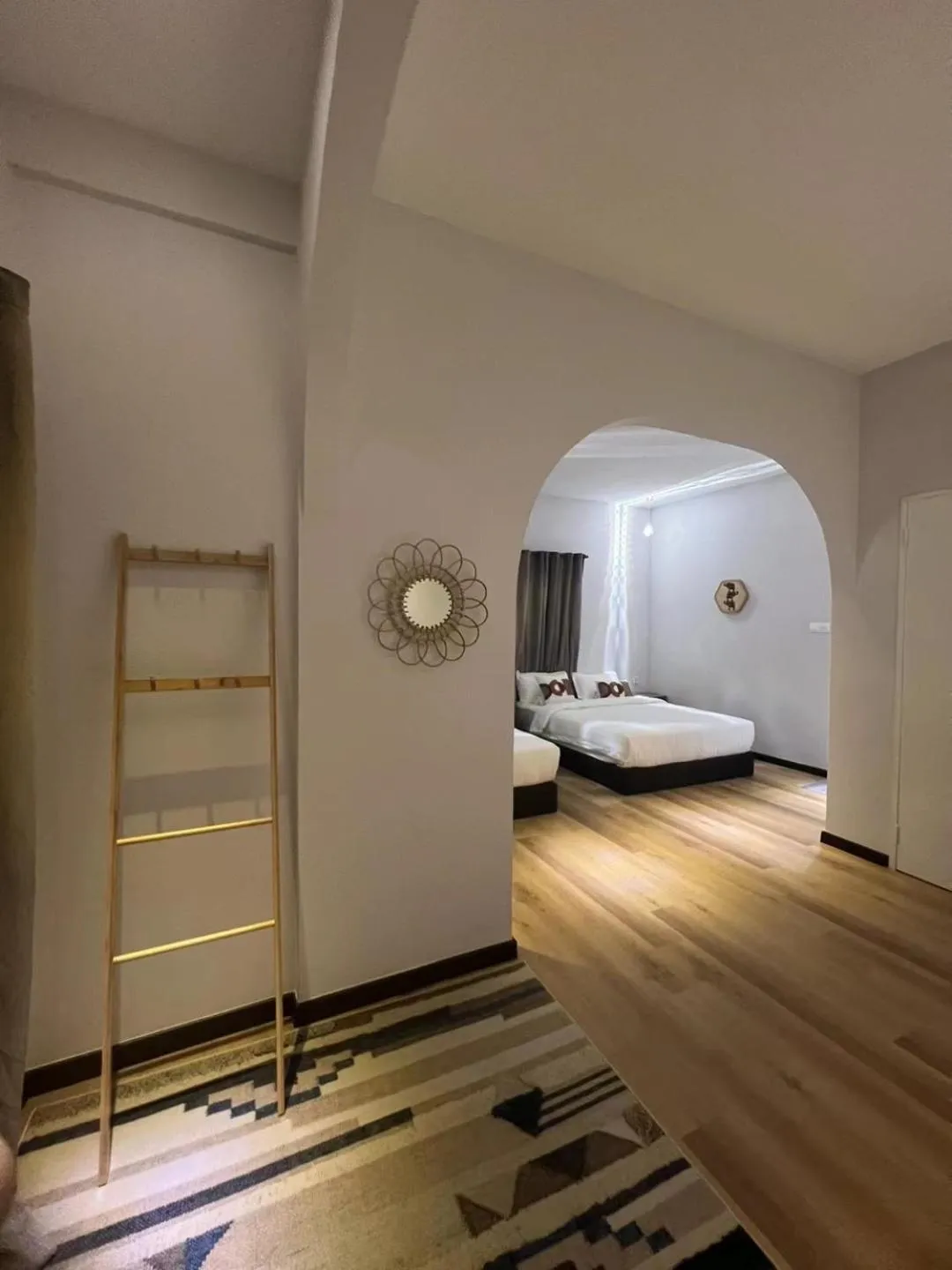 Bed in ocean village