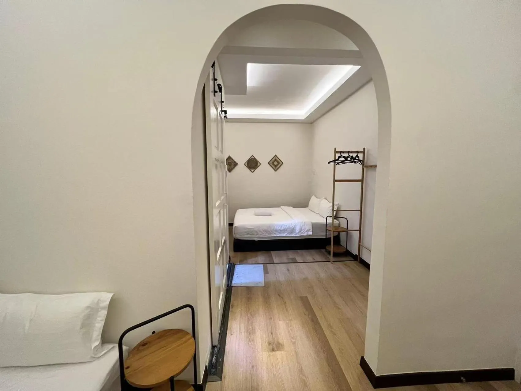 Bed in ocean village