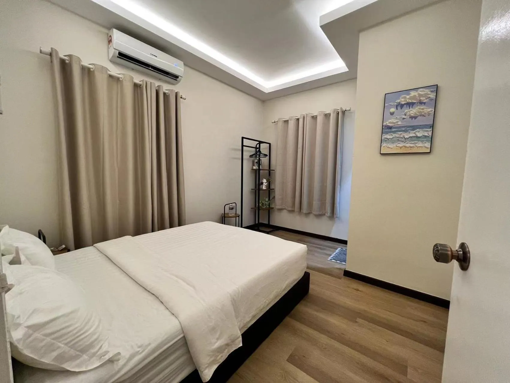 Bed in ocean village