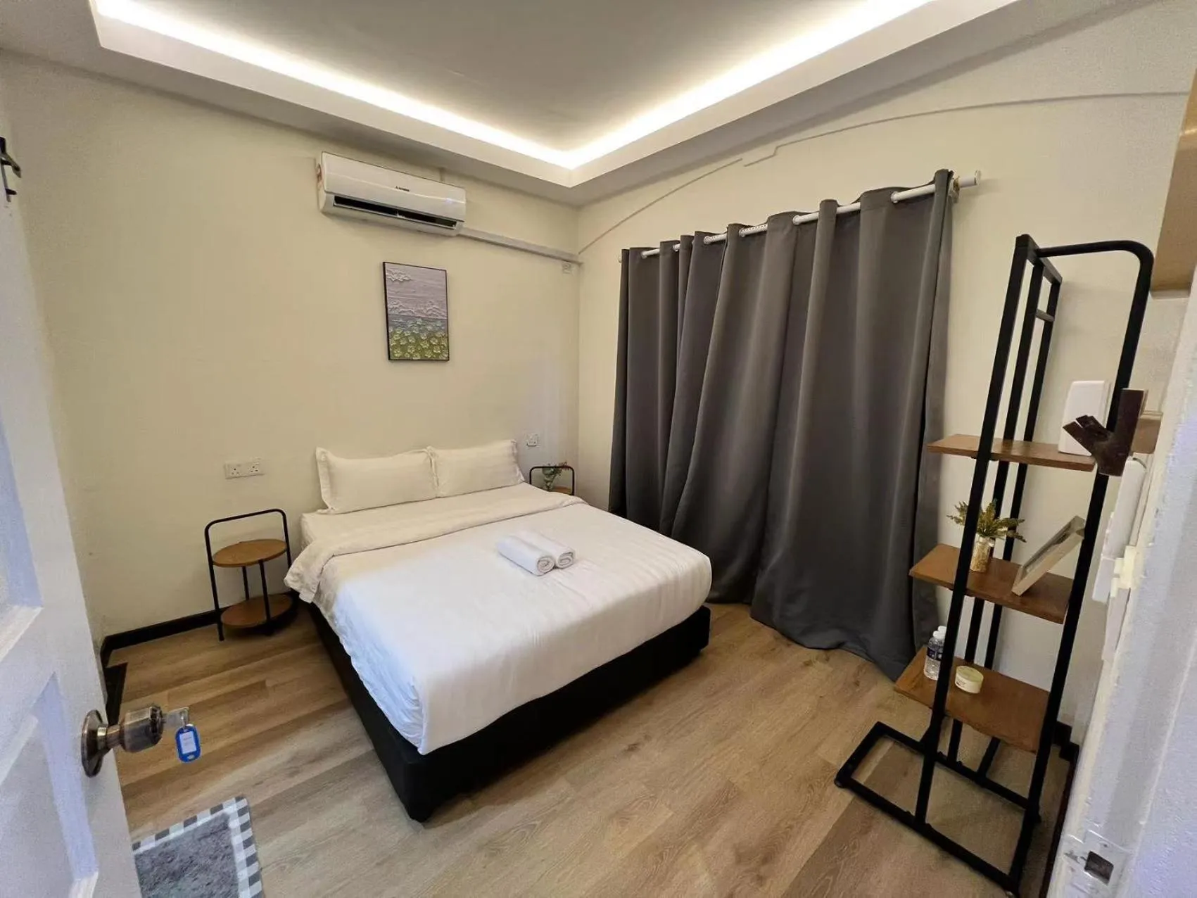 Bed in ocean village