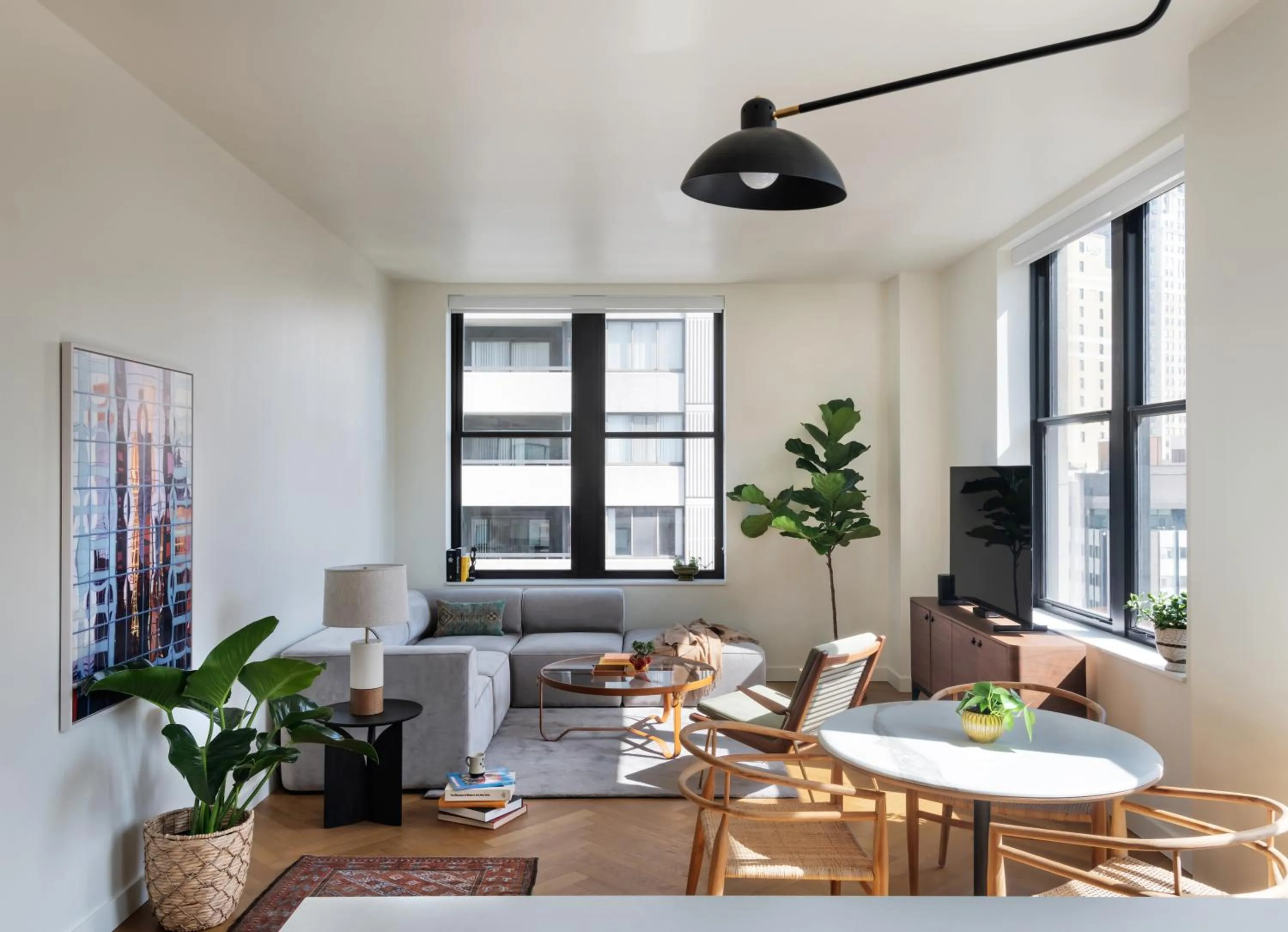 Living room in ROOST Detroit