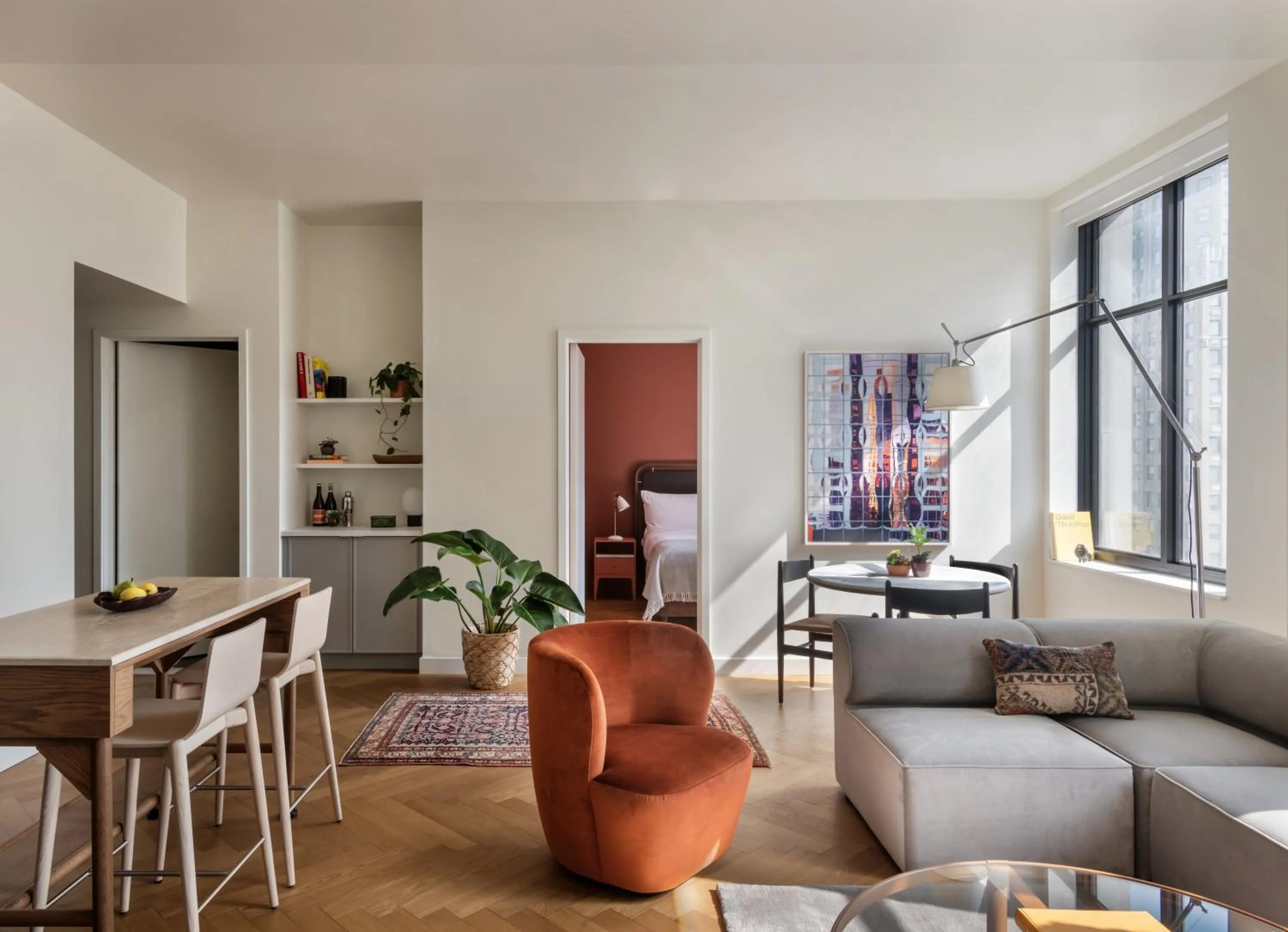 Living room in ROOST Detroit