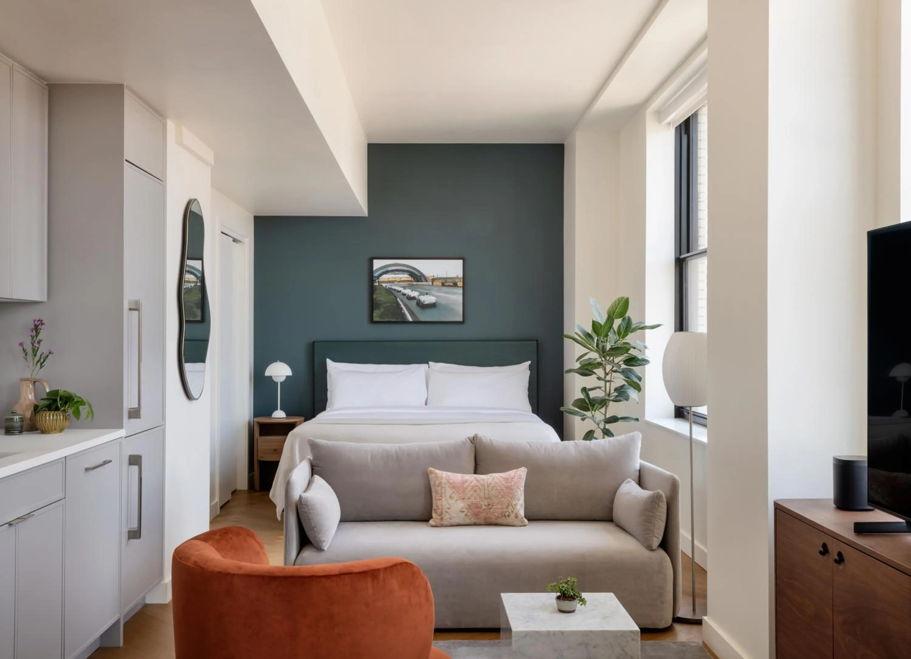 Photo of the whole room in ROOST Detroit