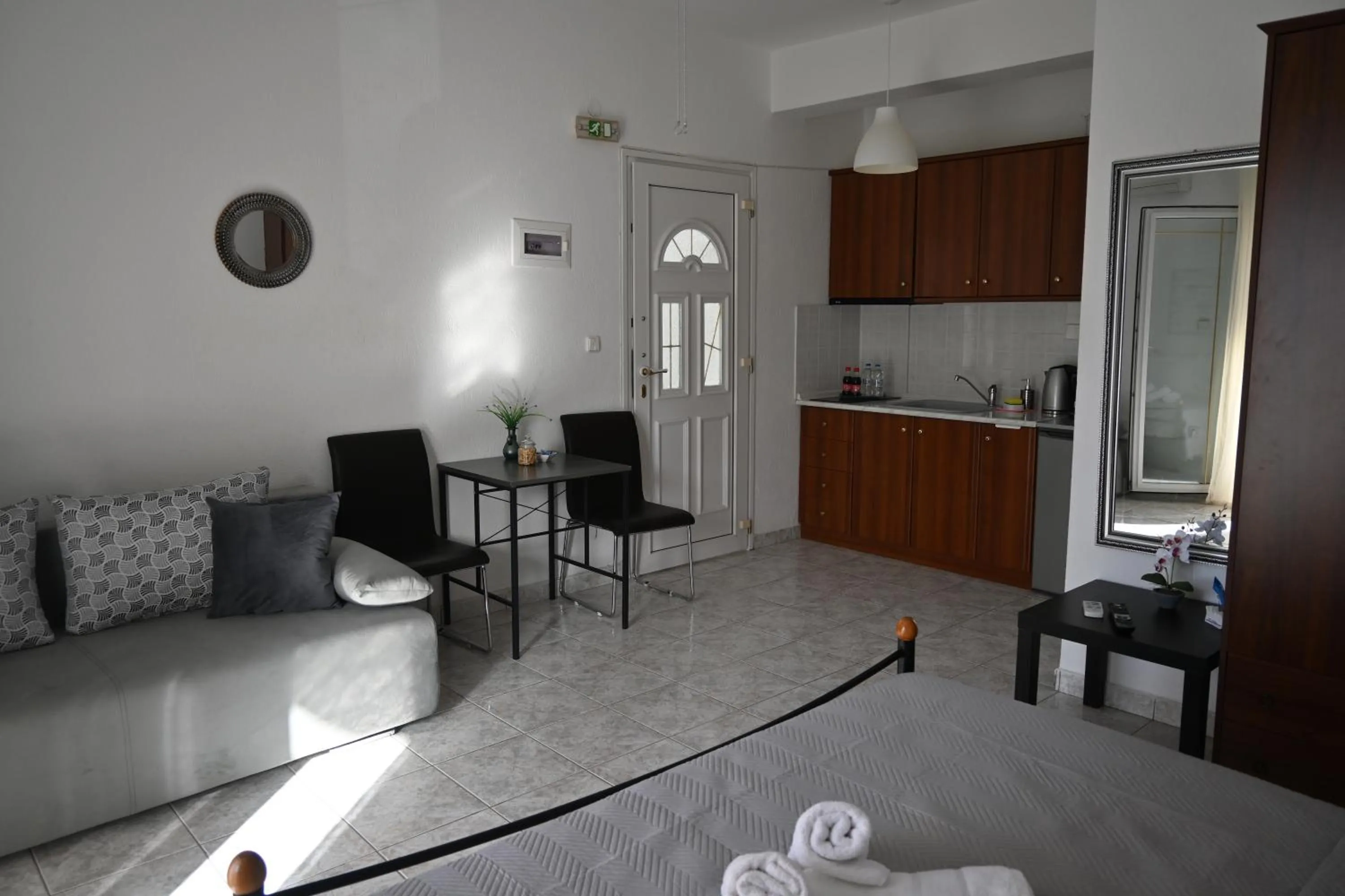 Kitchen or kitchenette in Doukas Aparthotel