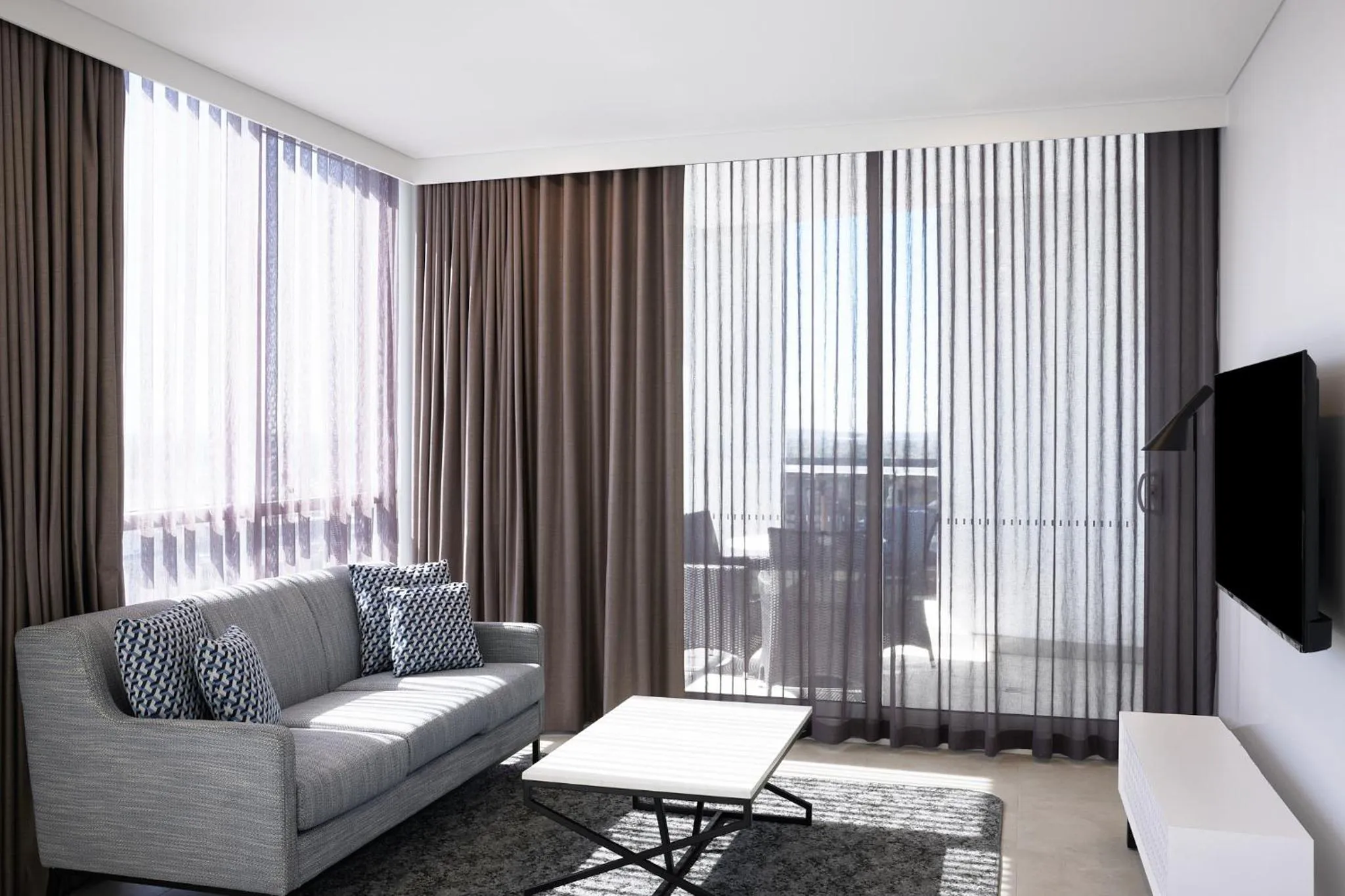 Living room in Meriton Suites Liverpool