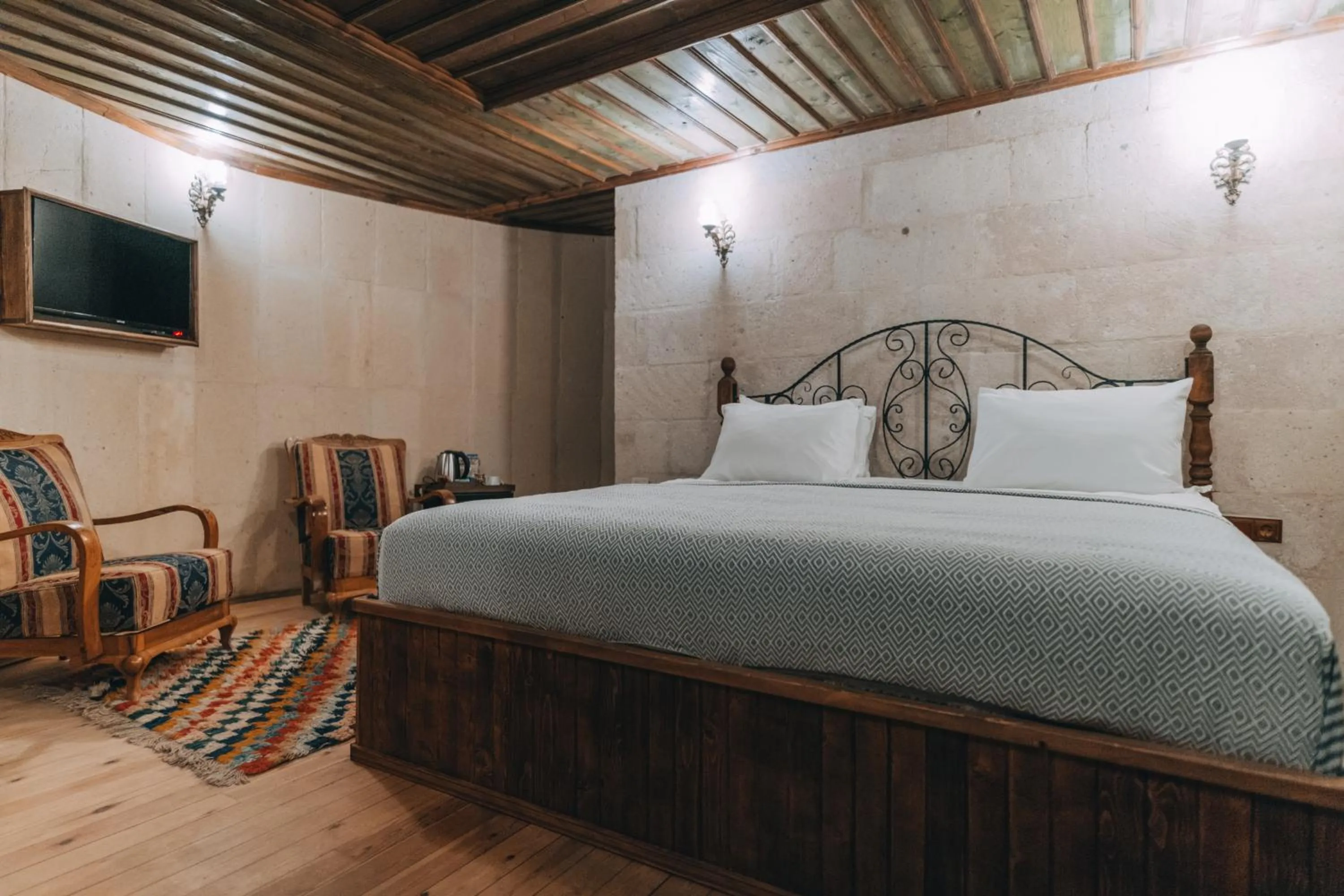 Bed in Sora Cave Hotel