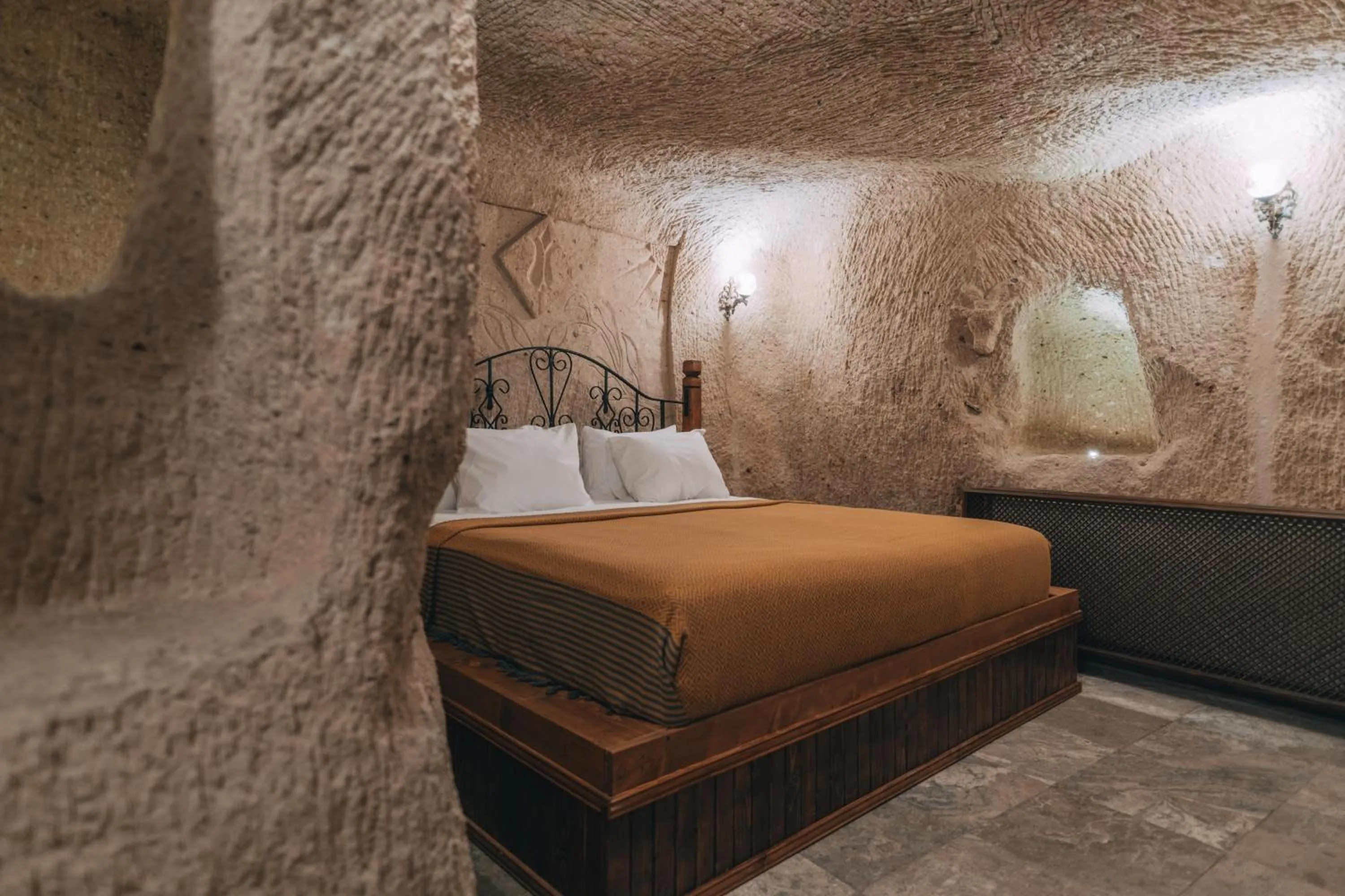 Bed in Sora Cave Hotel