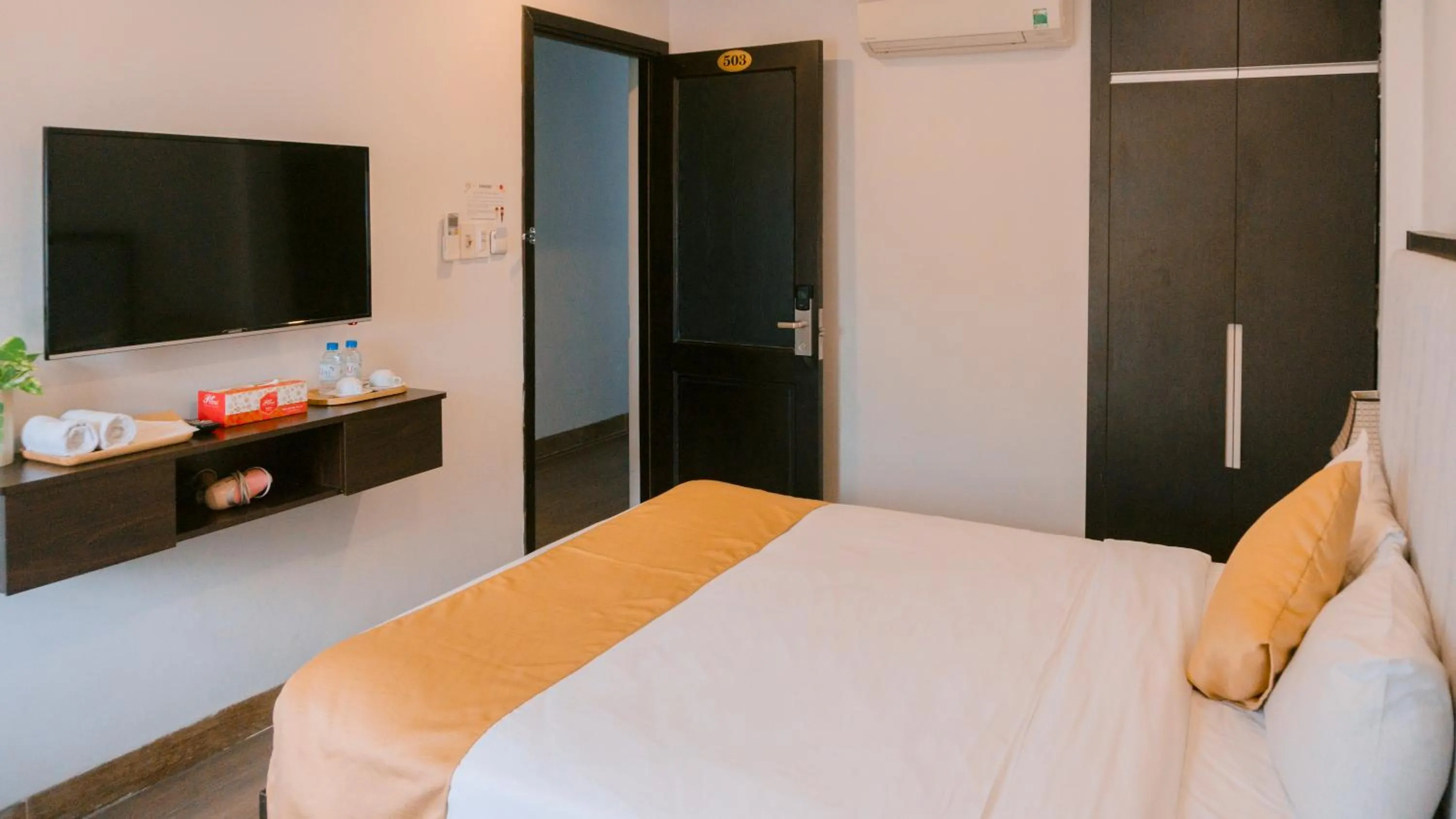 Bed in Horizon Front Beach Hotel Danang