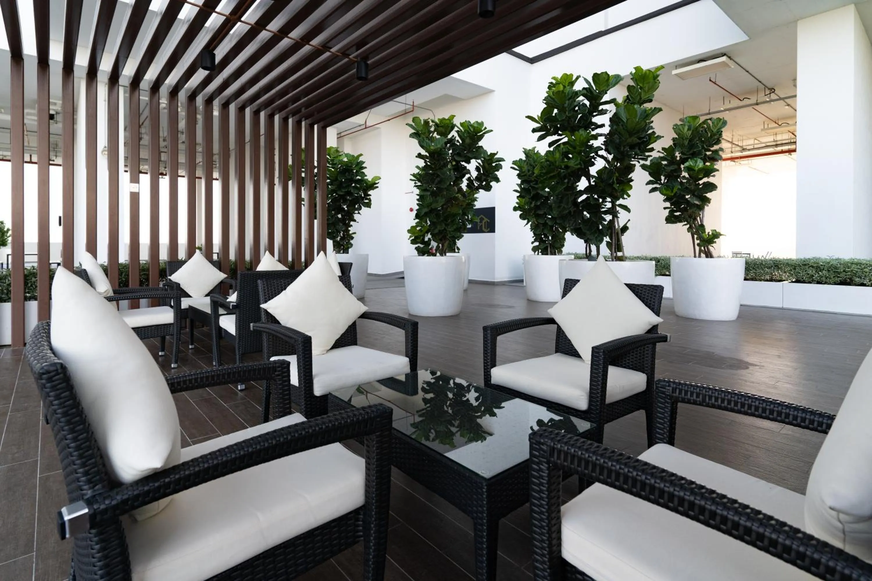 Seating area in Amber Cove Impression City Melaka By Dawn Stay Free Netflix