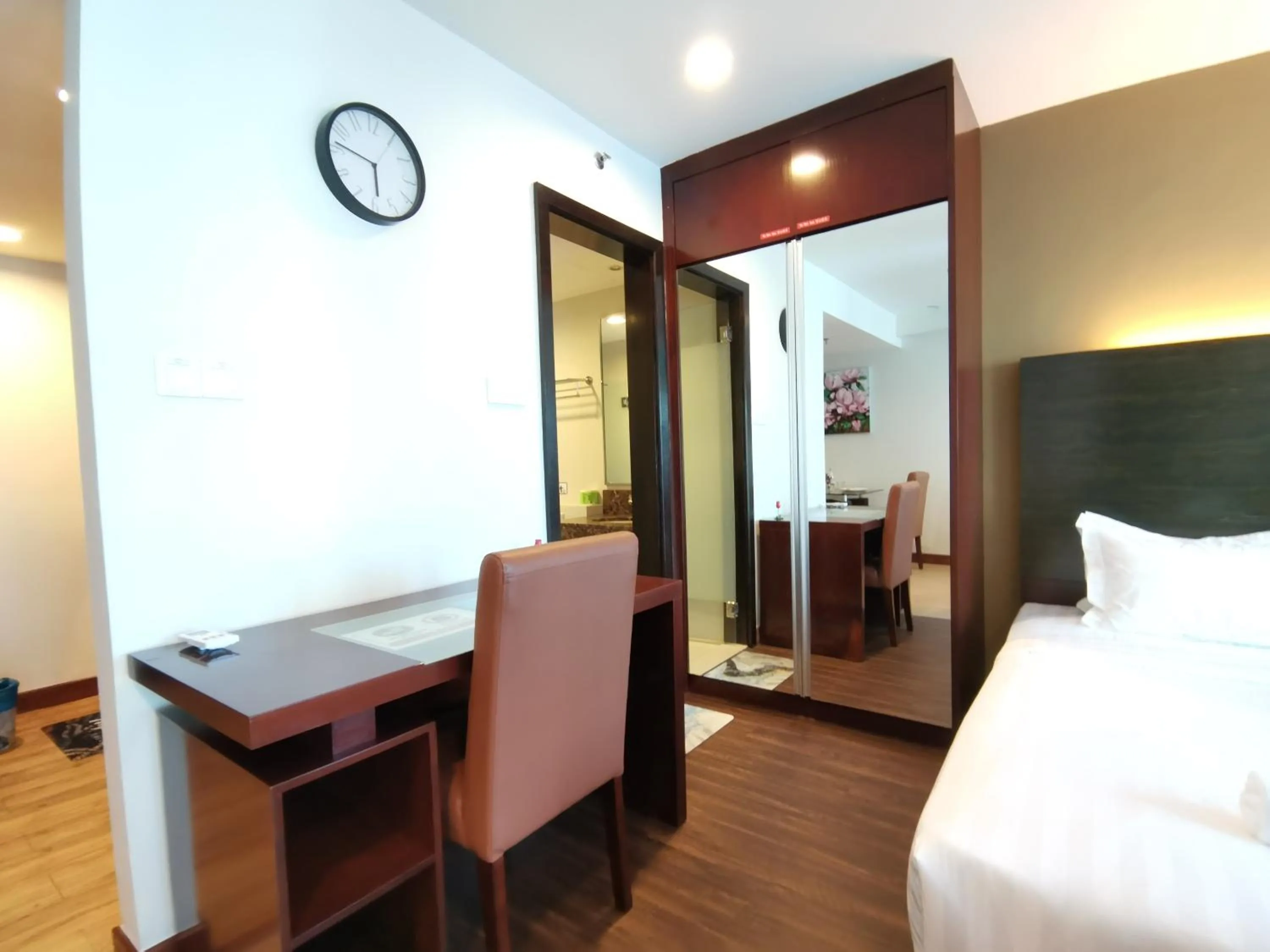 Bed in Greenage MingSuite 明绿时代套房 Kota Kinabalu 亚庇市中心
