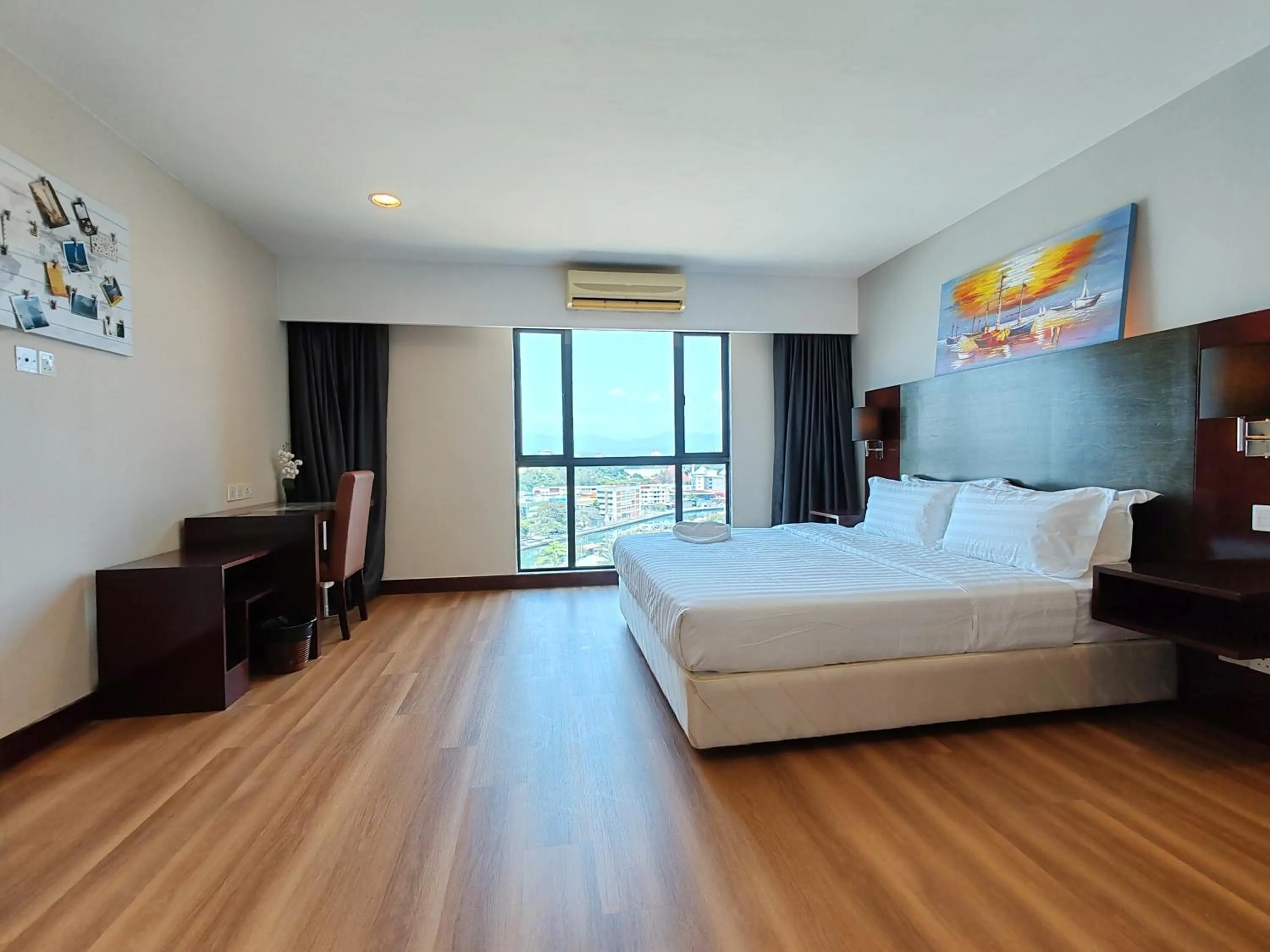 Bed in Greenage MingSuite 明绿时代套房 Kota Kinabalu 亚庇市中心