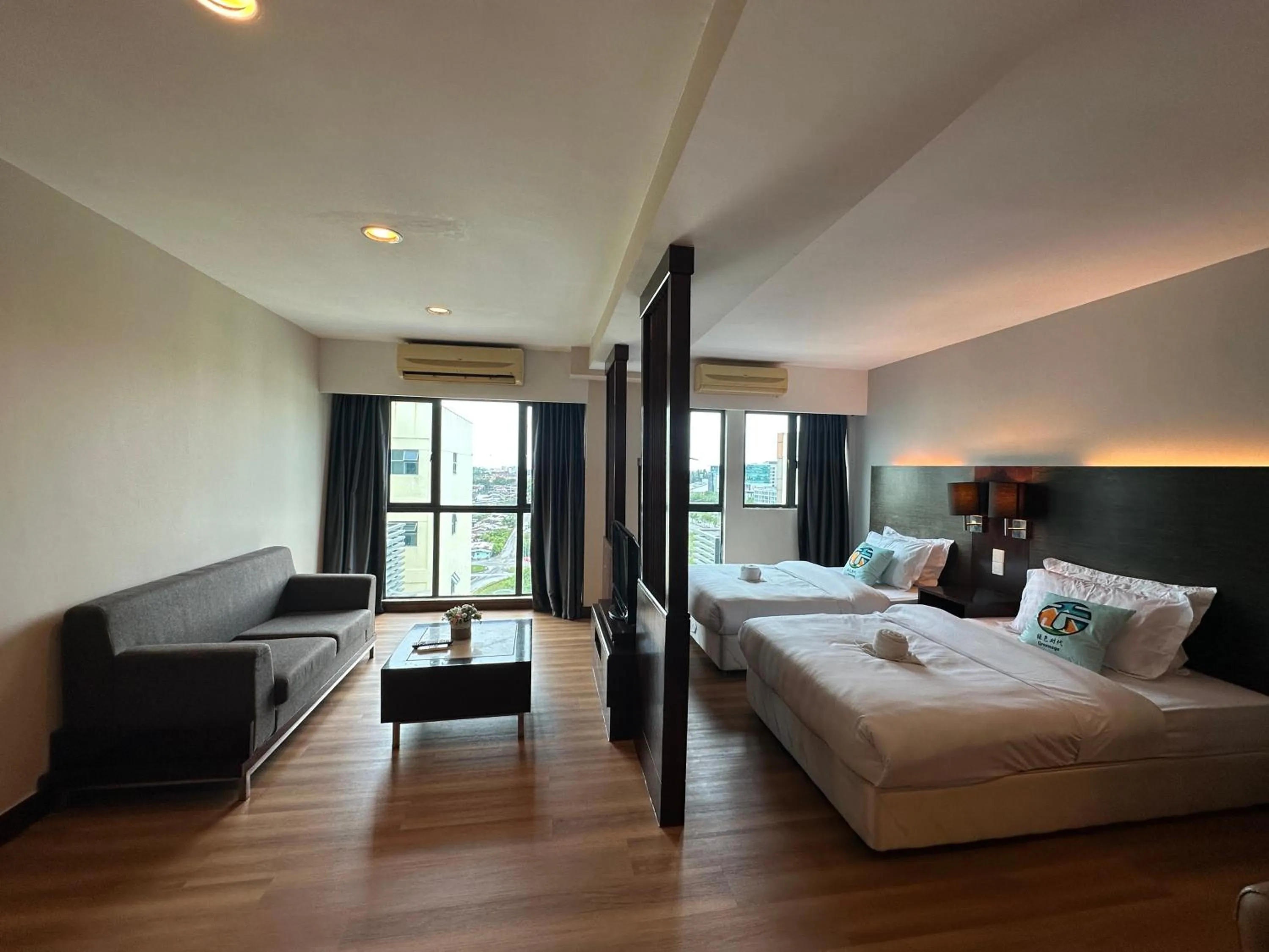 Bed in Greenage MingSuite 明绿时代套房 Kota Kinabalu 亚庇市中心