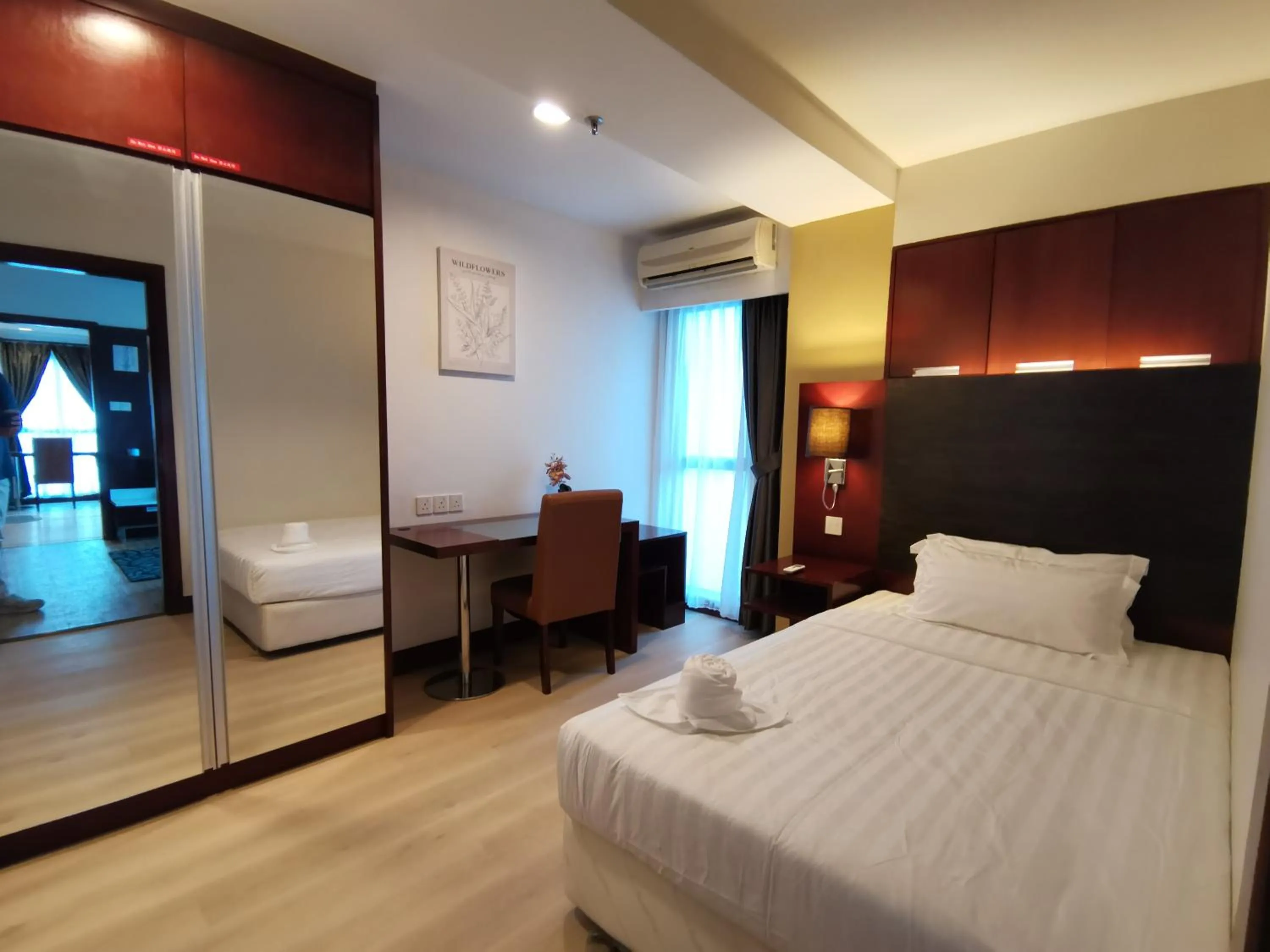 Bed in Greenage MingSuite 明绿时代套房 Kota Kinabalu 亚庇市中心