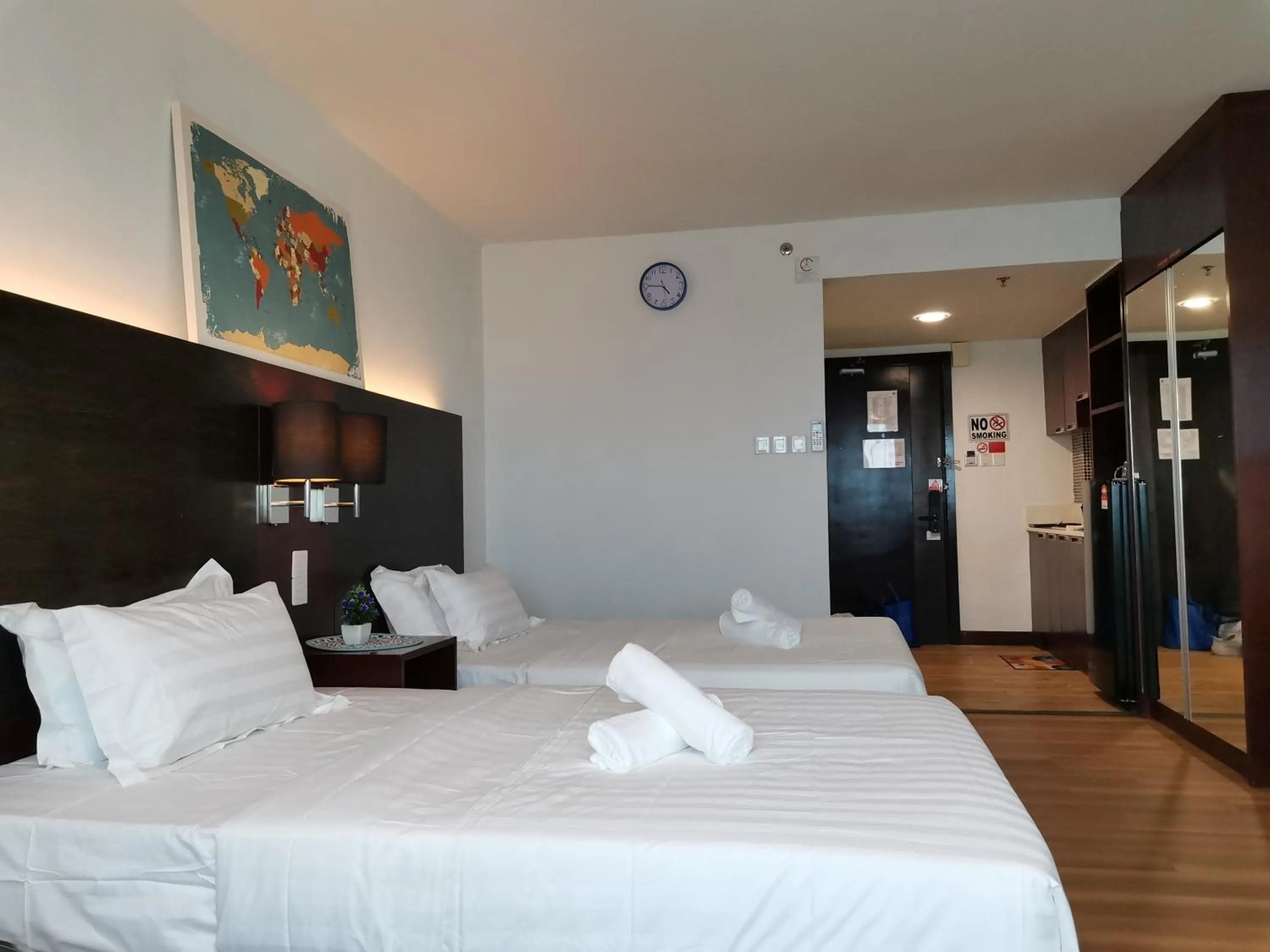 Bed in Greenage MingSuite 明绿时代套房 Kota Kinabalu 亚庇市中心