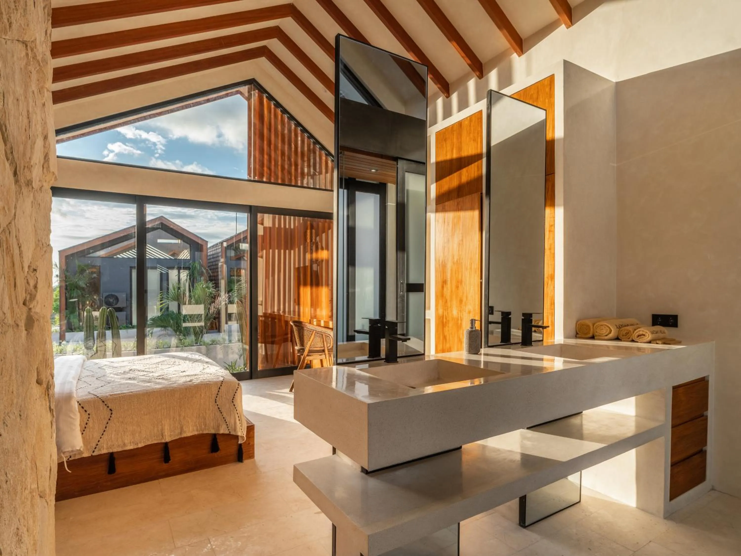 Bed in Blacksand Villas Canggu