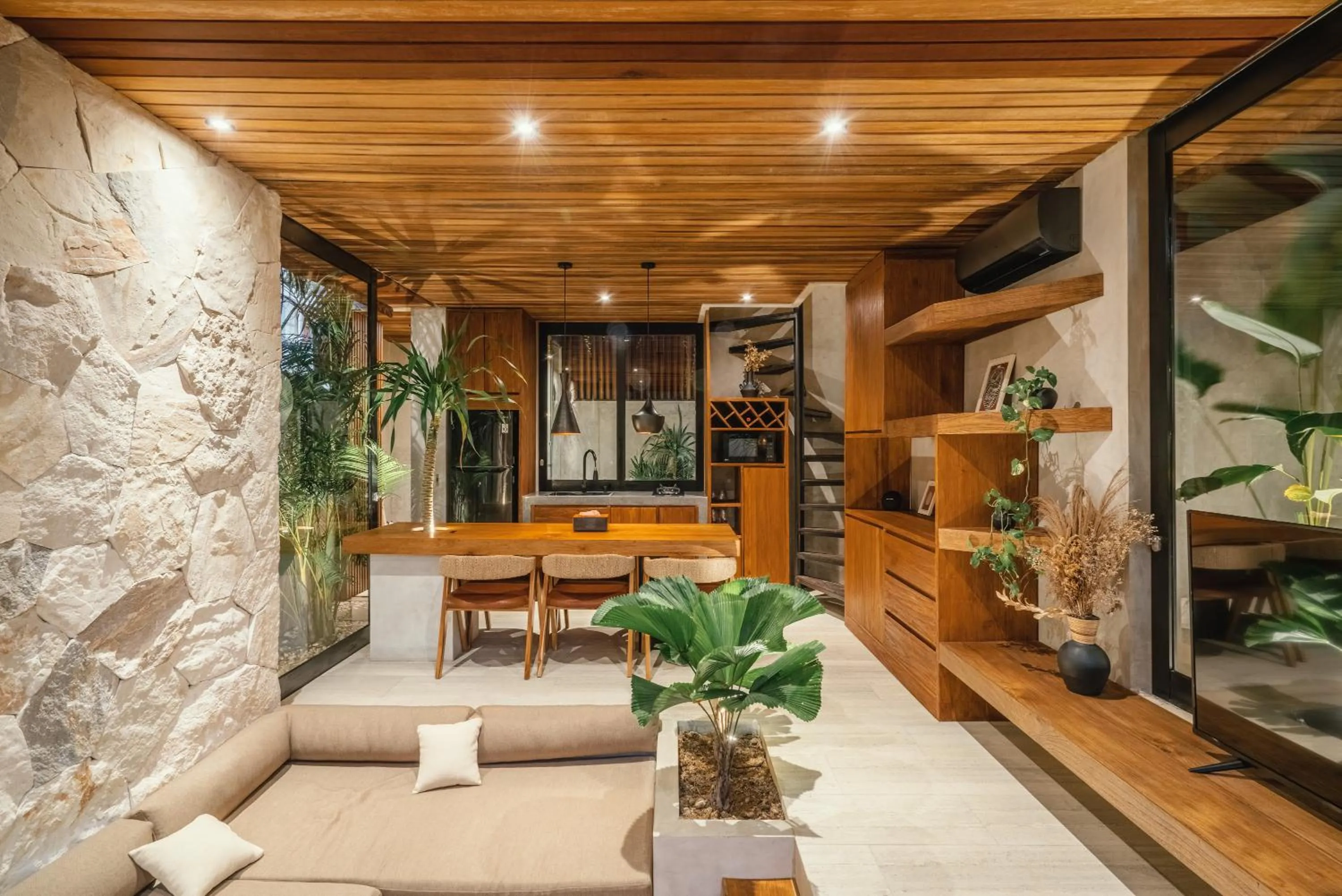 Living room in Blacksand Villas Canggu