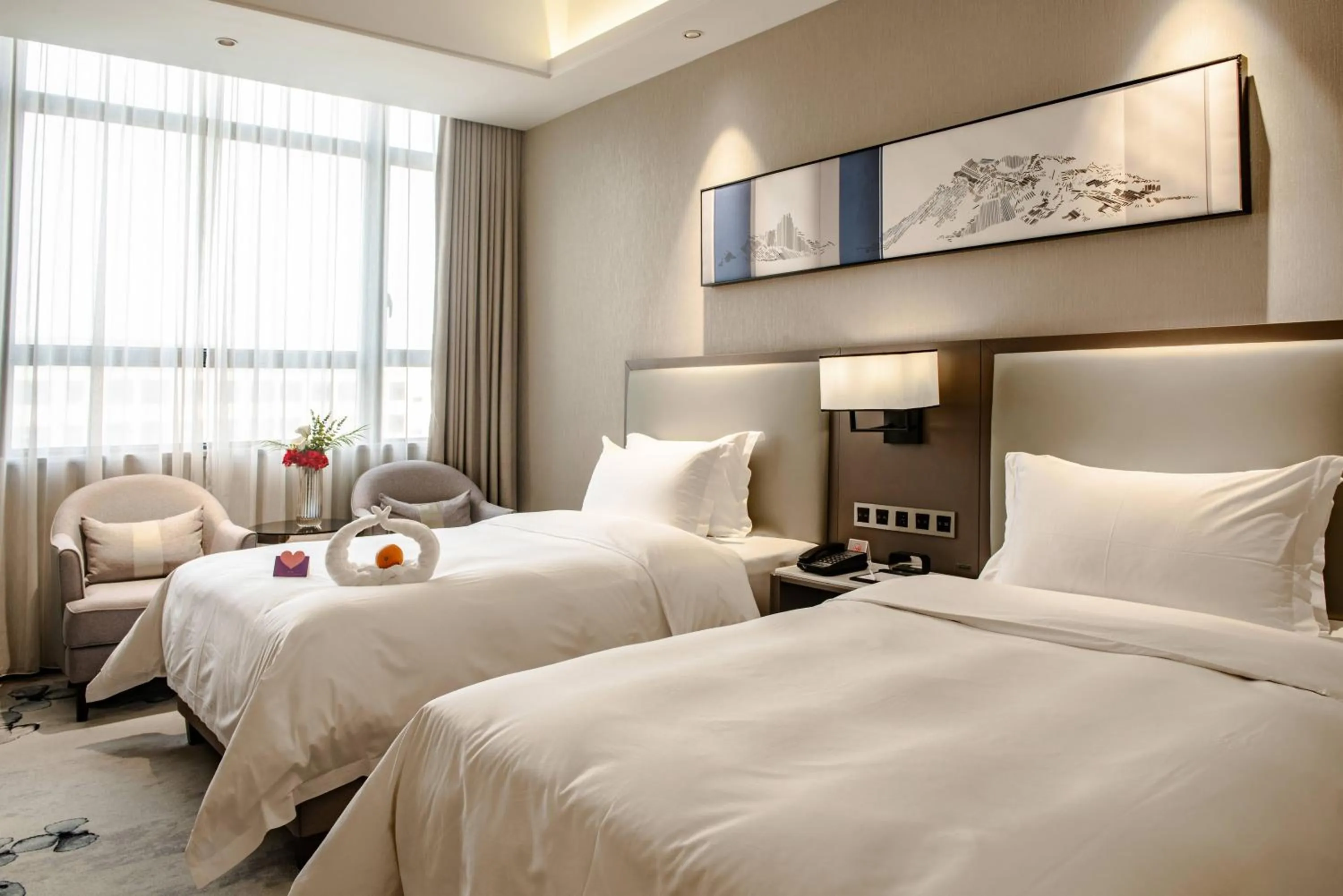 Bedroom, Bed in Guangzhou Southern Airlines Pearl Airport Hotel
