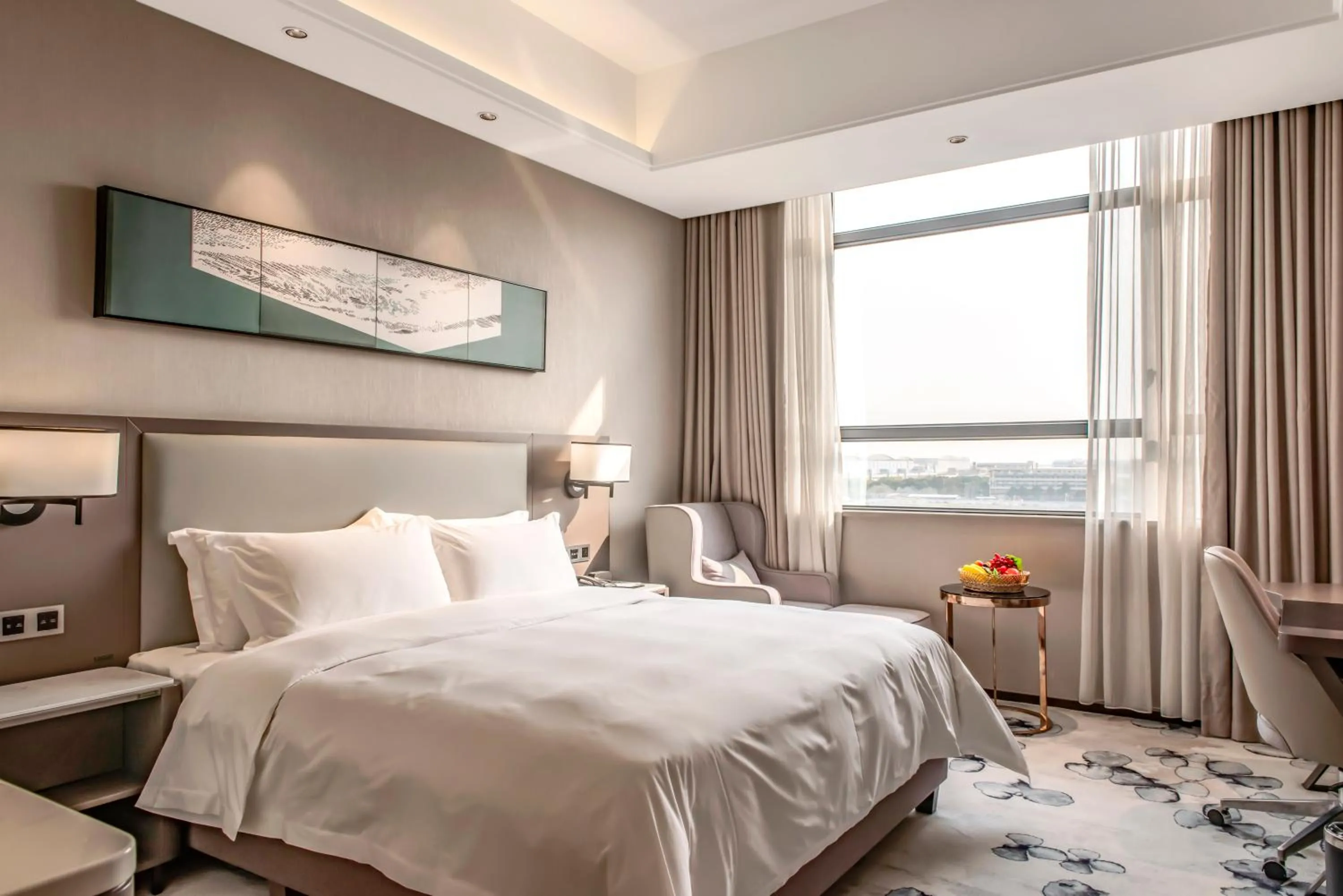 Bed in Guangzhou Southern Airlines Pearl Airport Hotel