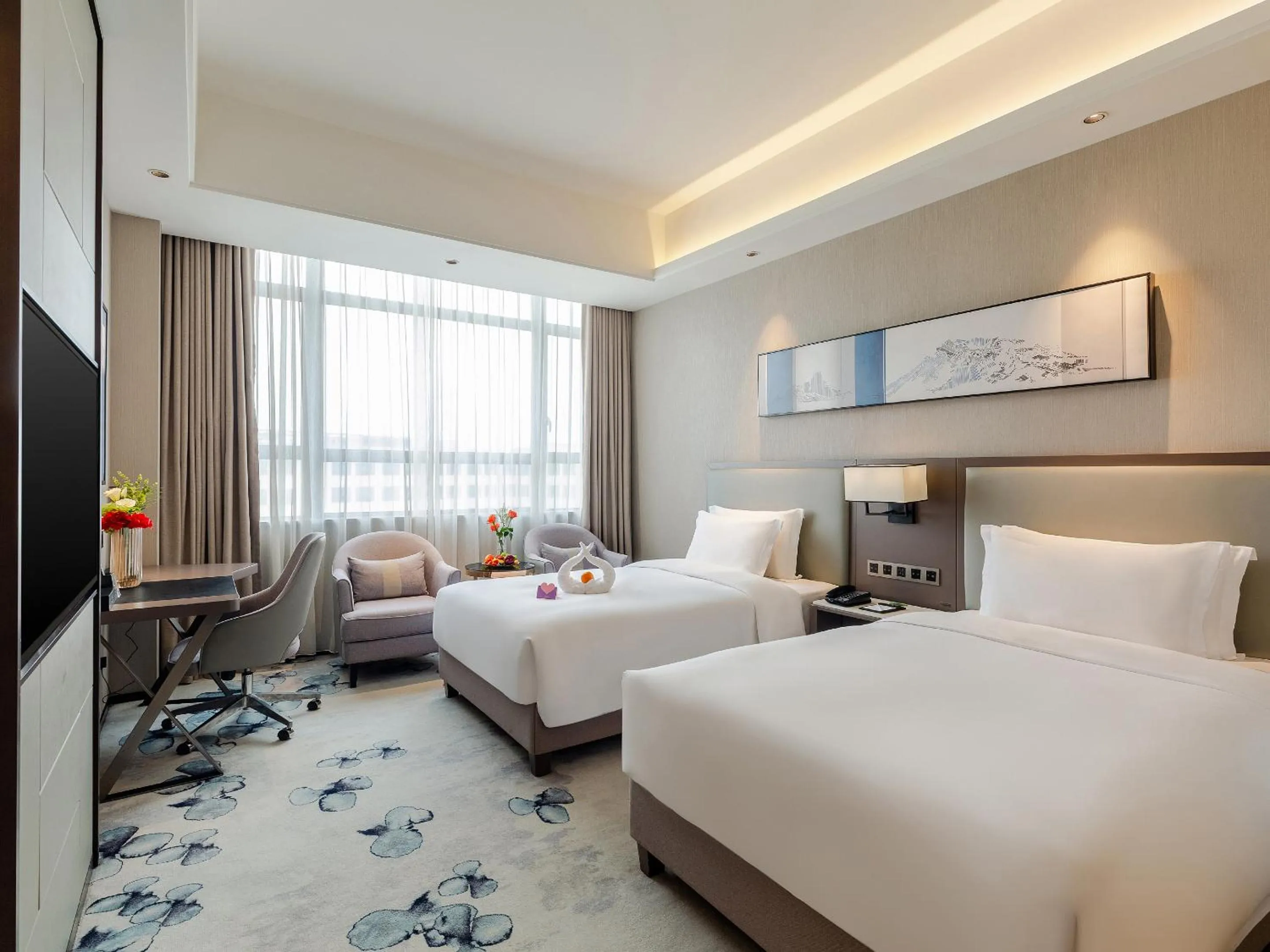 Bedroom, Bed in Guangzhou Southern Airlines Pearl Airport Hotel