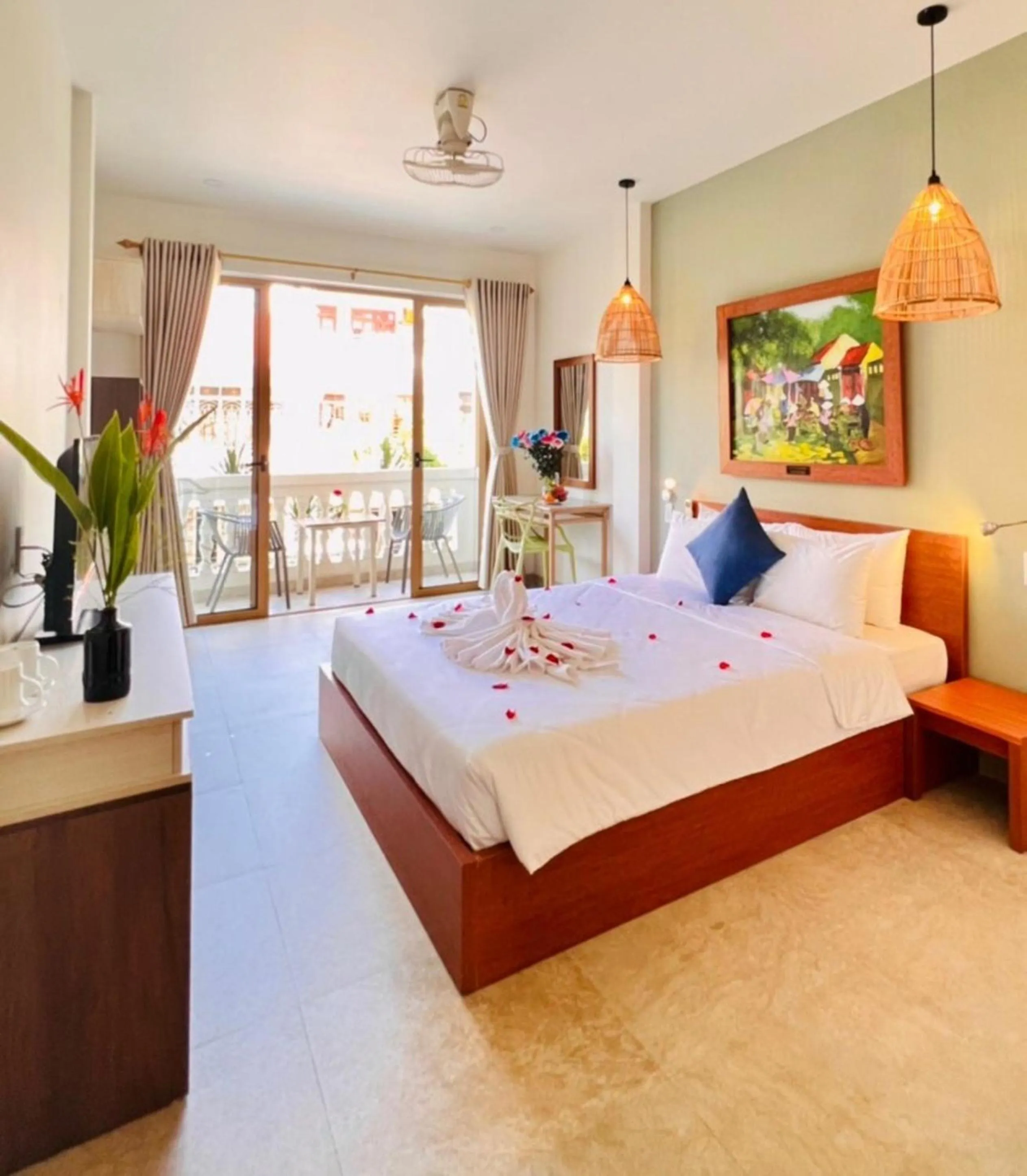 Bed in DE VIVRE HOI AN - Aman Boutique Hotel