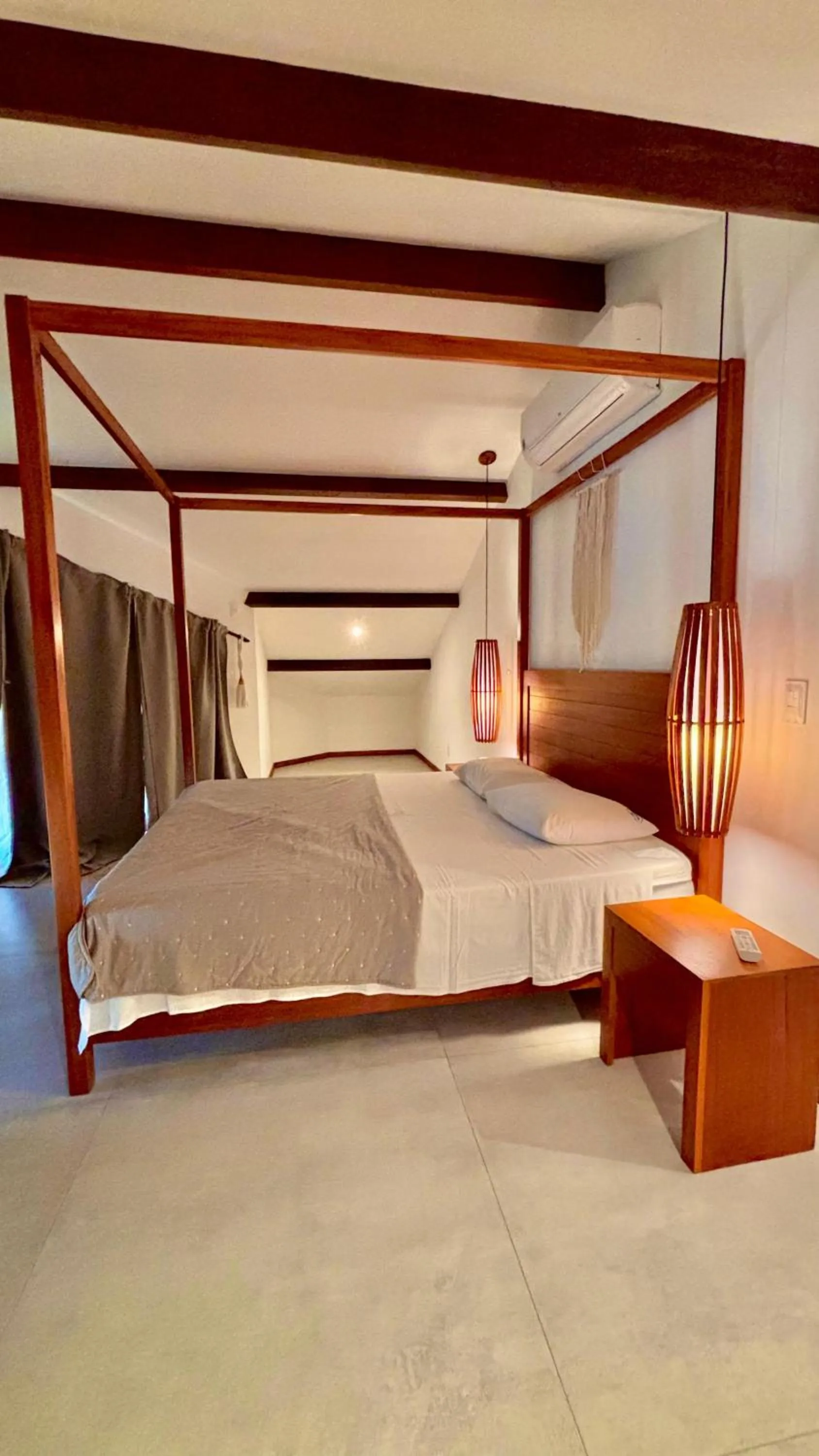 Bed in Dream Beach Cumbuco Superior Oceanfront Apartments