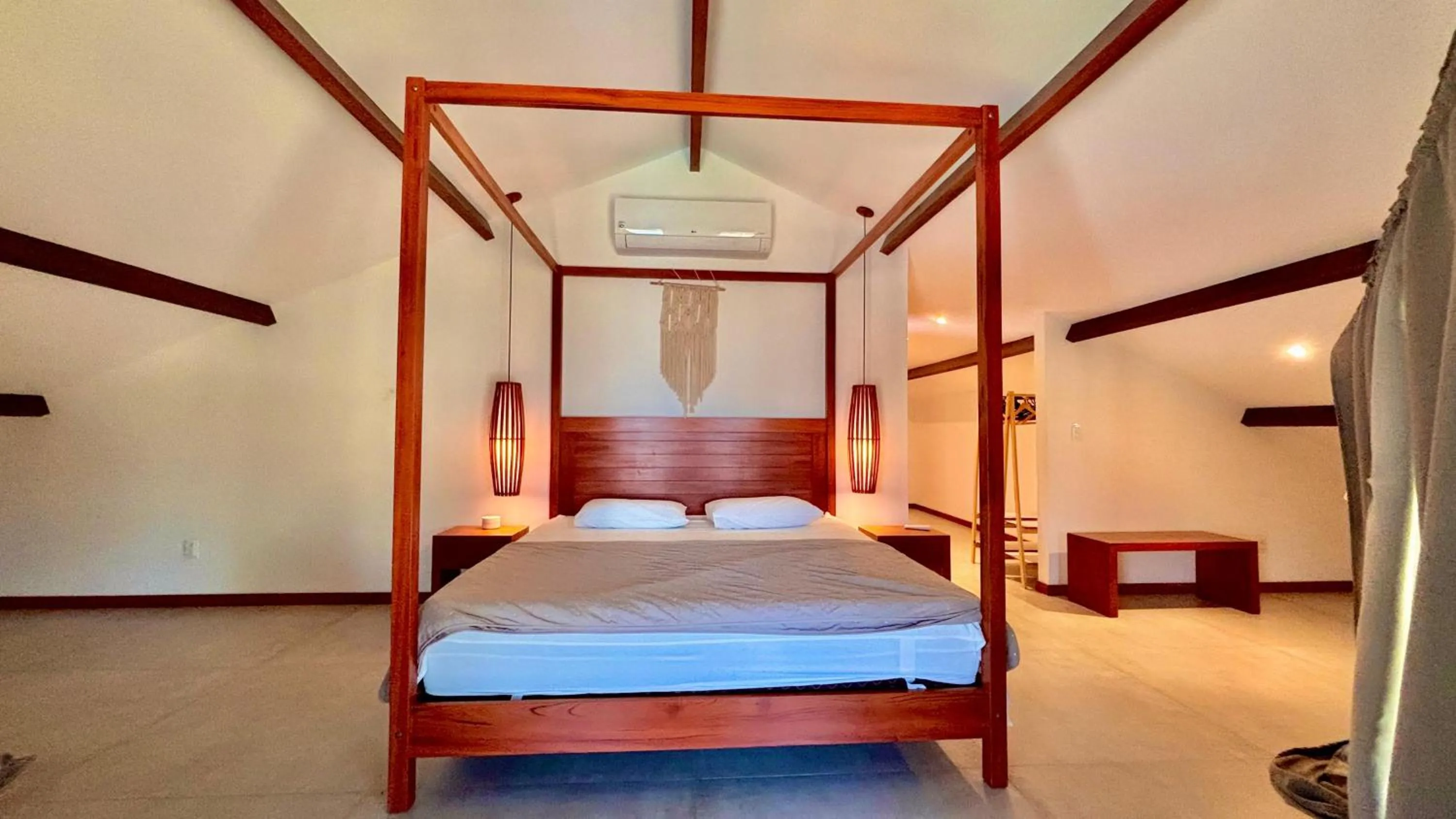 Bed in Dream Beach Cumbuco Superior Oceanfront Apartments