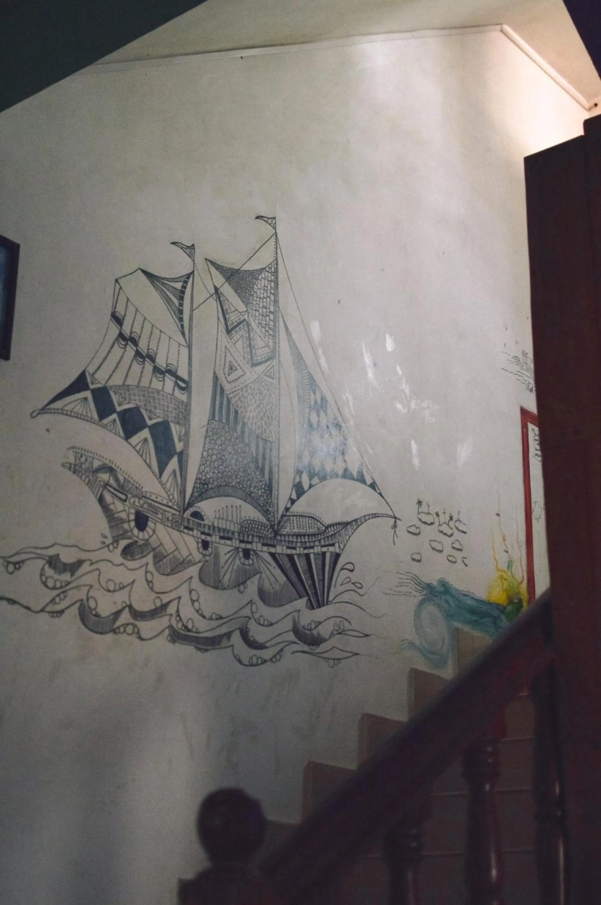 Decorative detail in Santa Maria Hostel, Fort Kochi