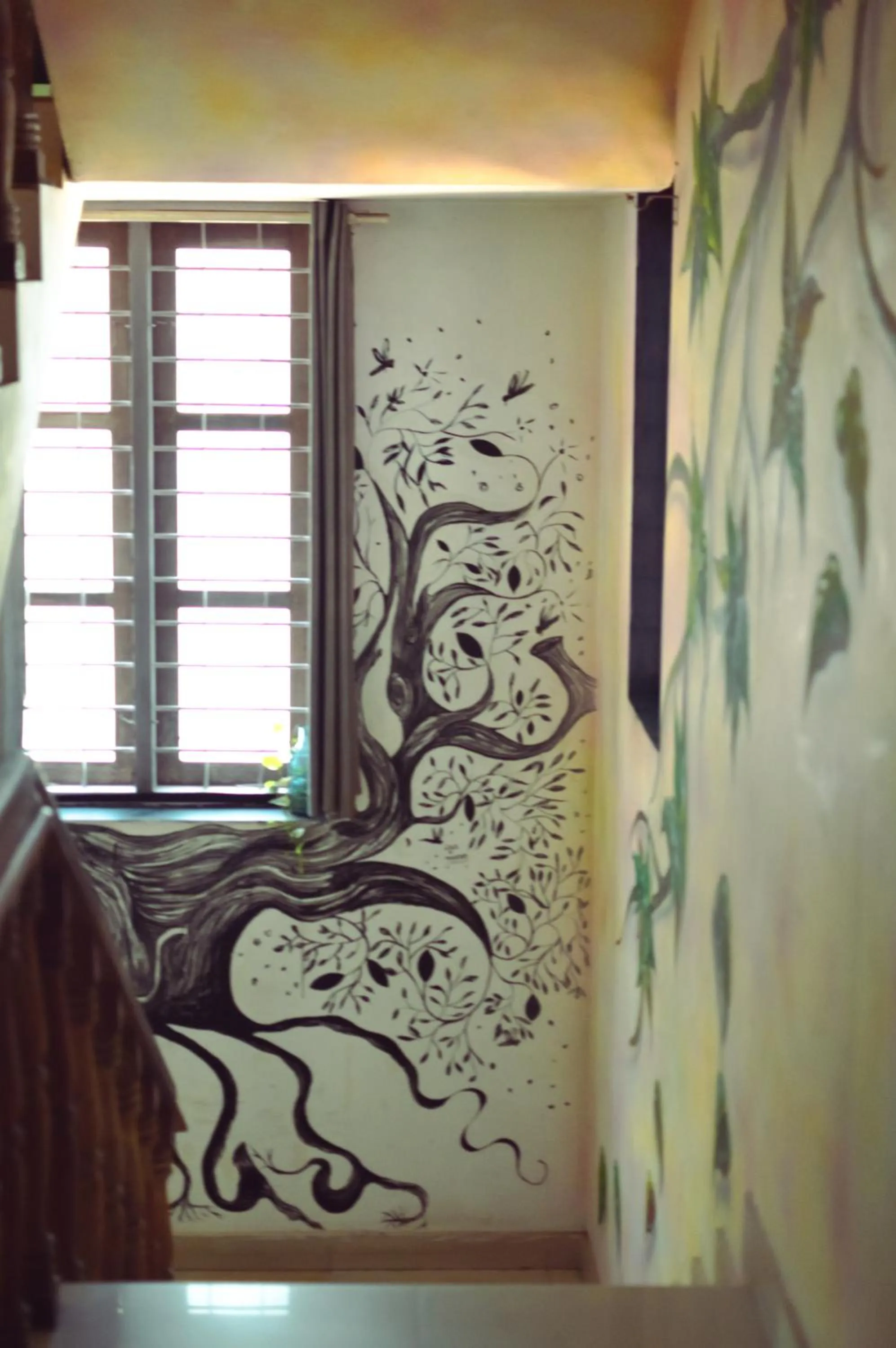 Decorative detail in Santa Maria Hostel, Fort Kochi