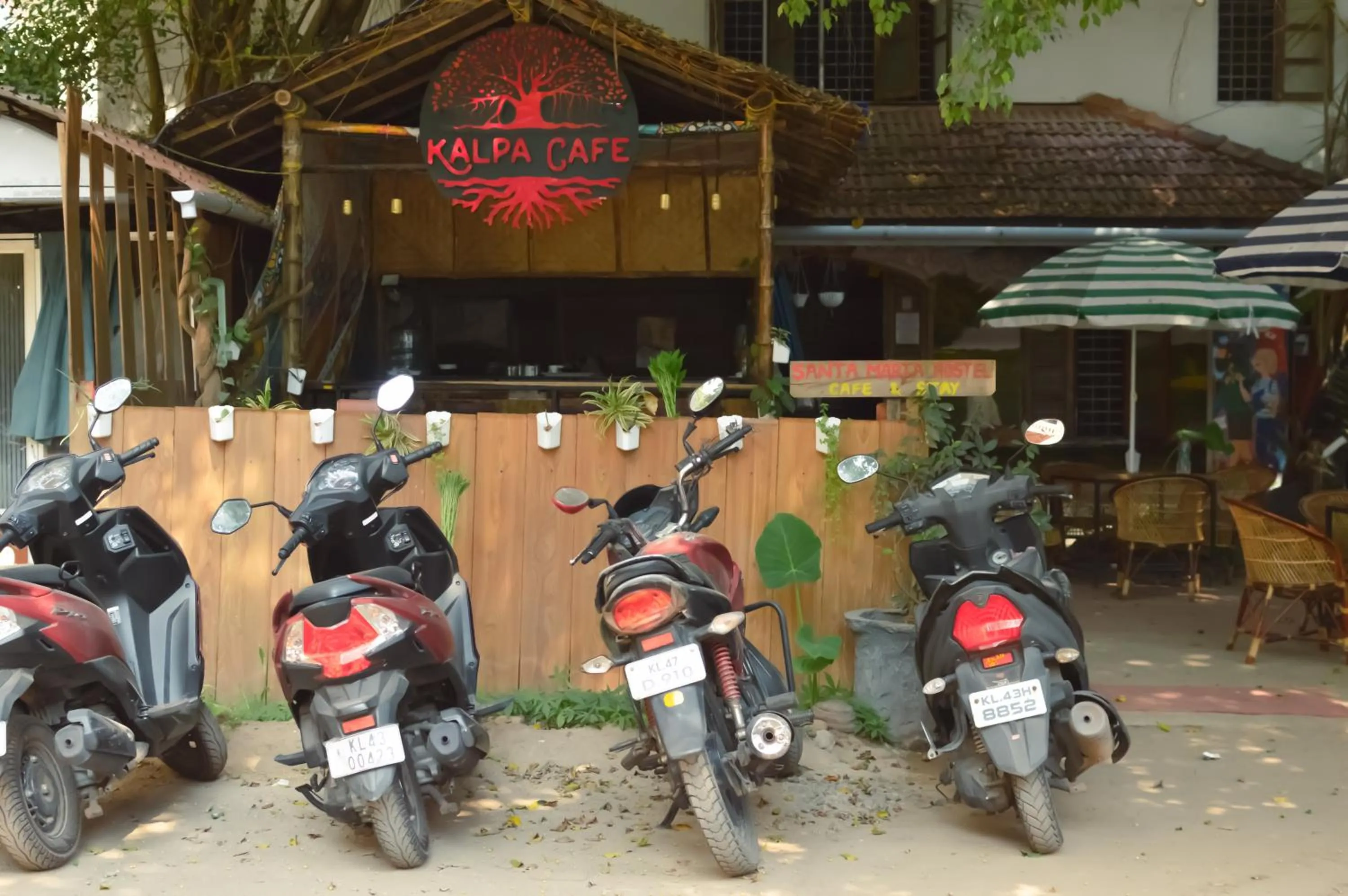 Parking in Santa Maria Hostel, Fort Kochi