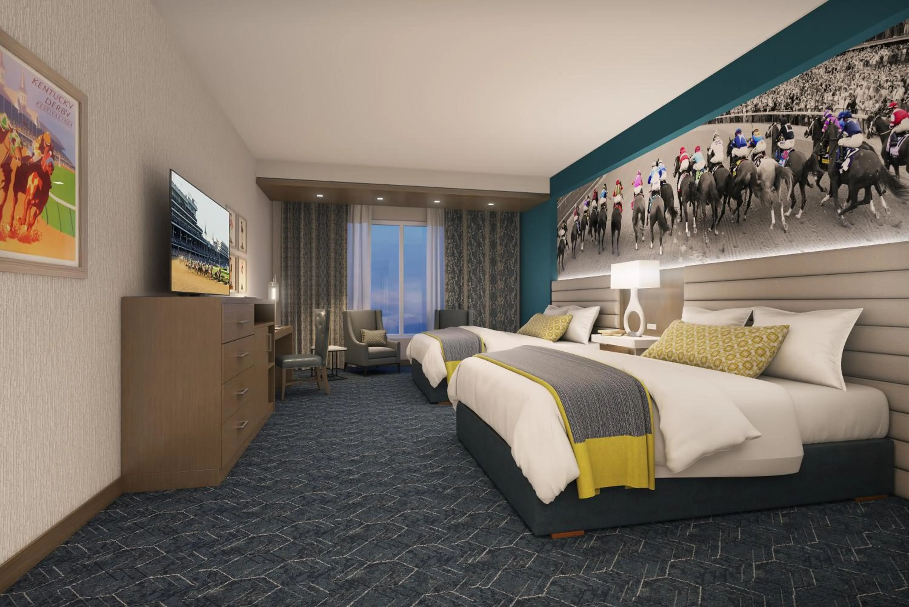 Photo of the whole room, Bed in Derby City Gaming & Hotel - A Churchill Downs Property