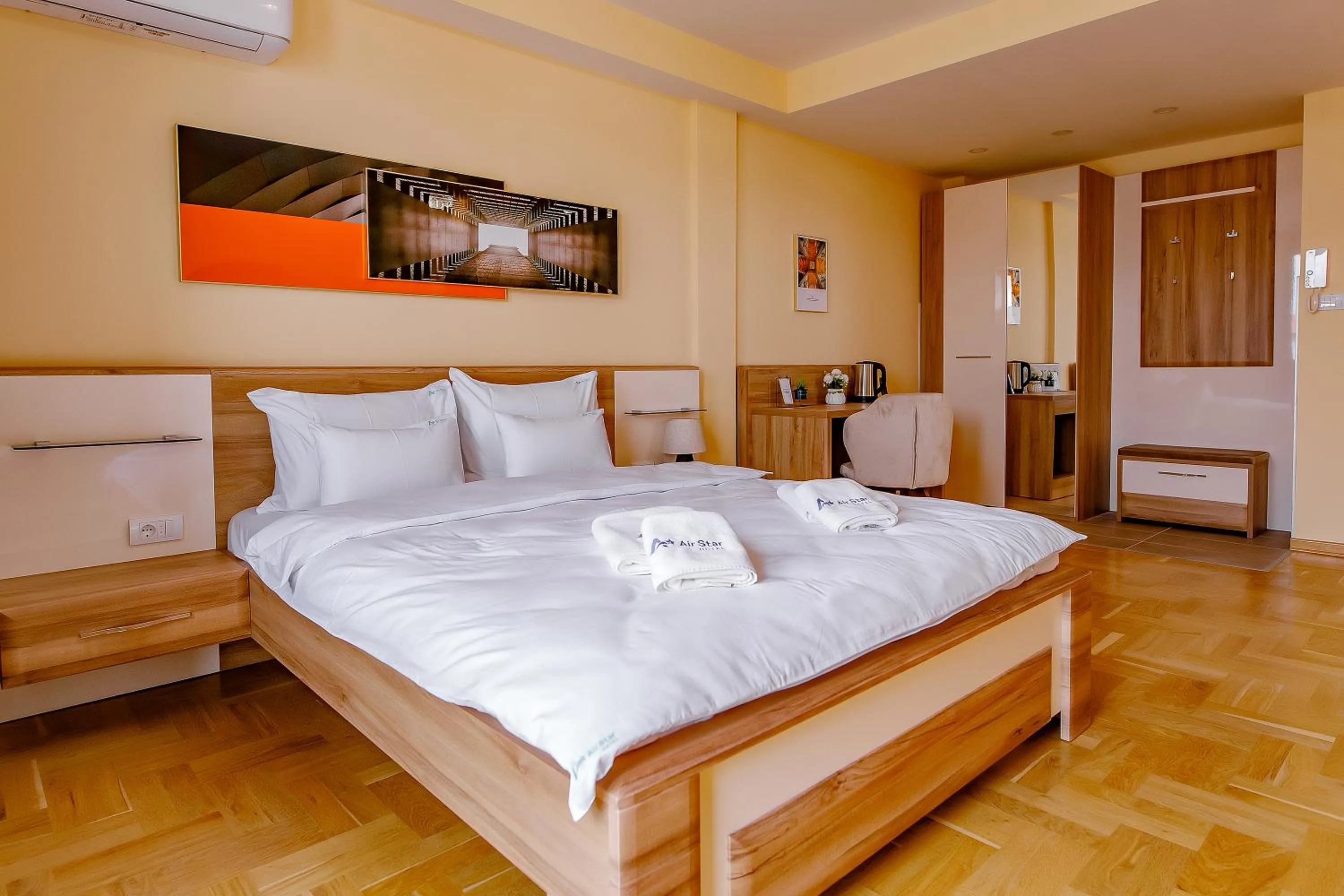 Bed in Hotel AirStar