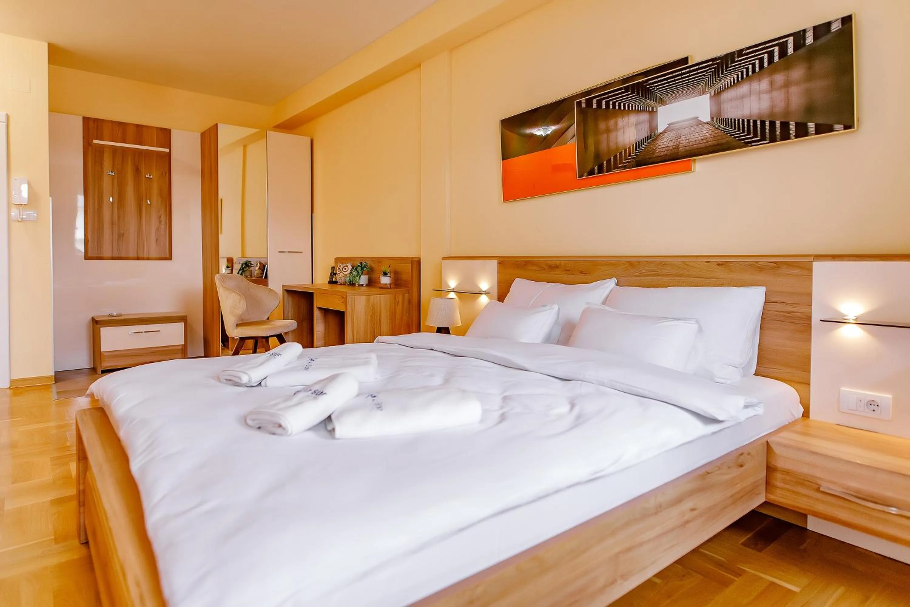 Bed in Hotel AirStar