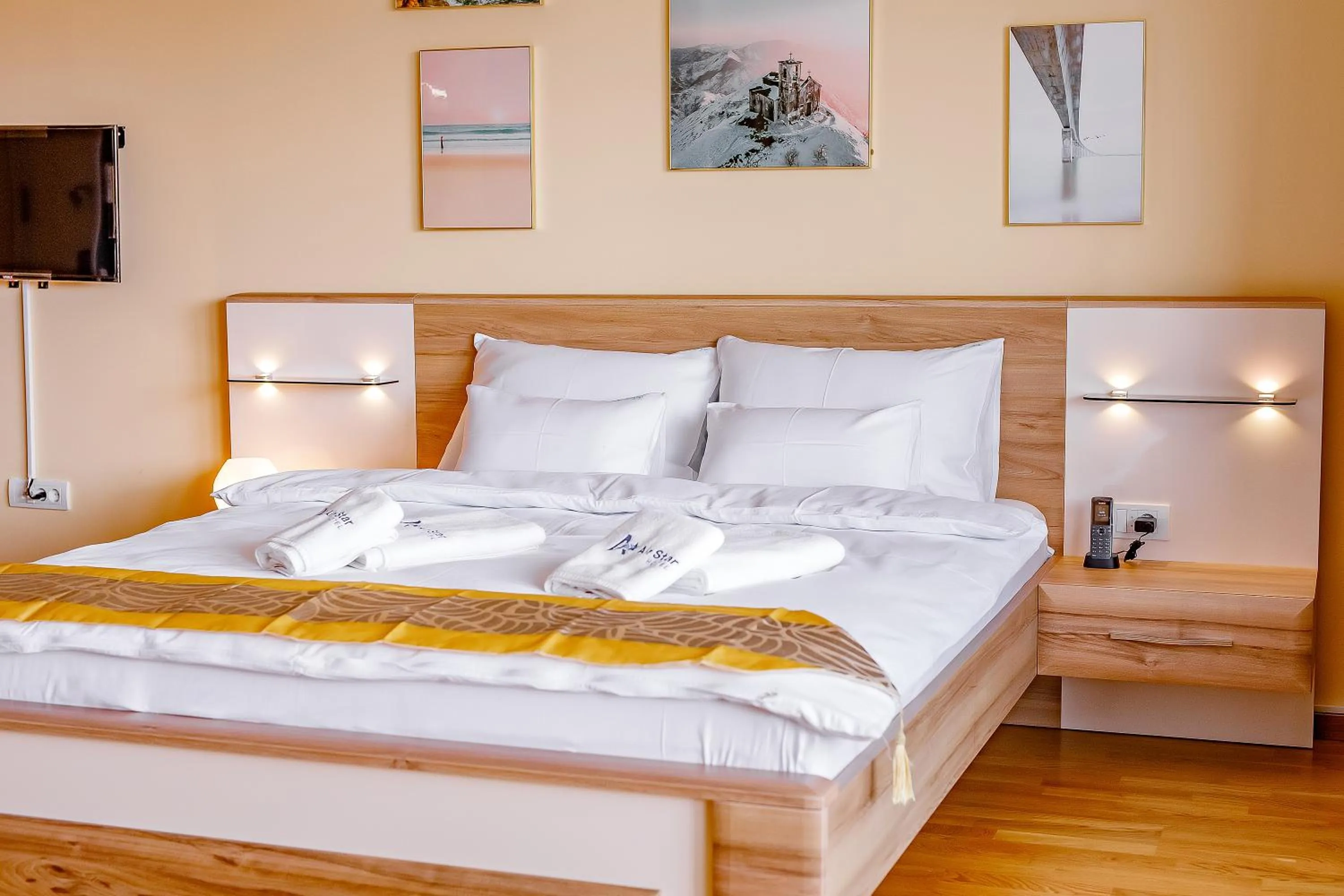 Bed in Hotel AirStar