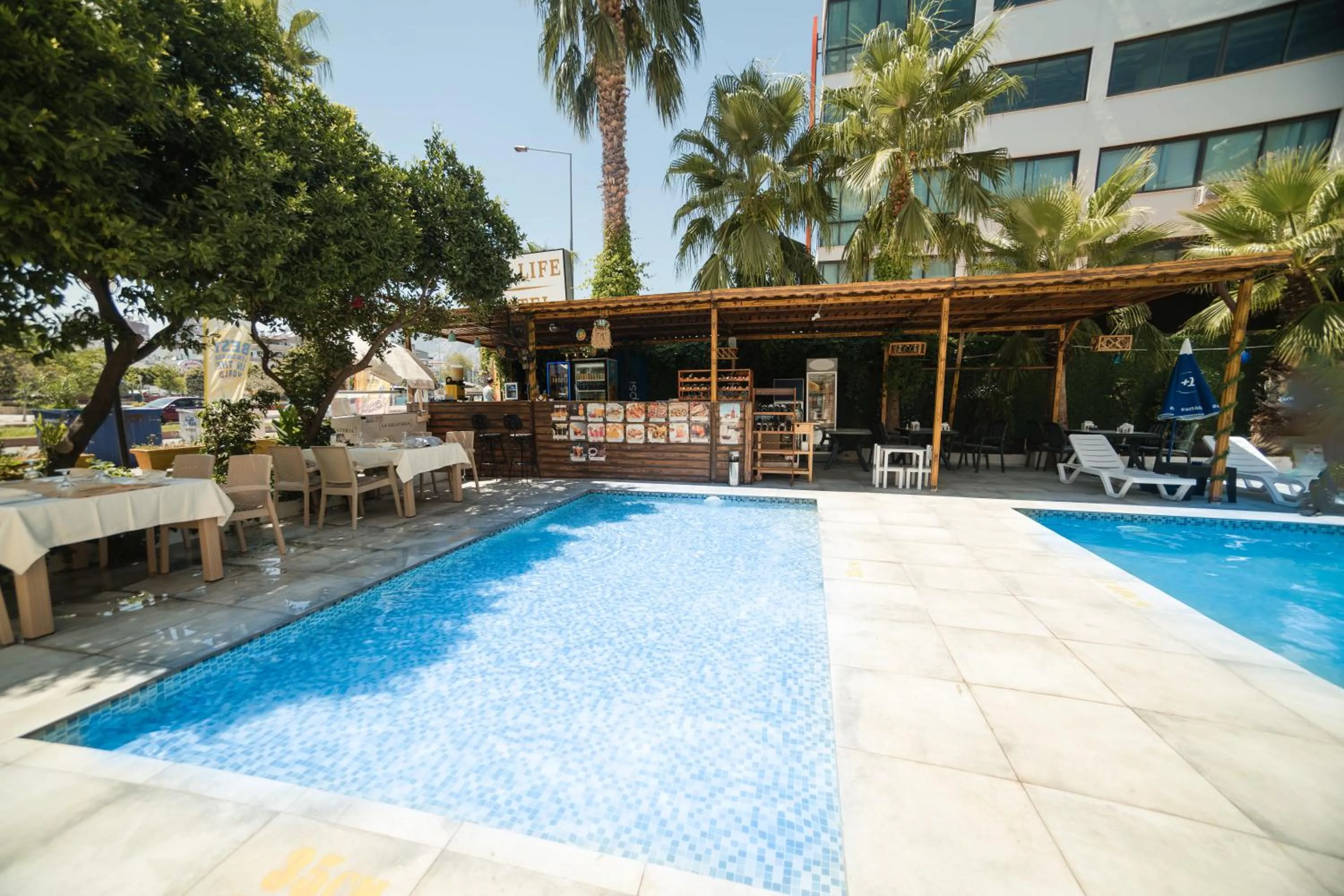 Pool view in Far Life Hotel