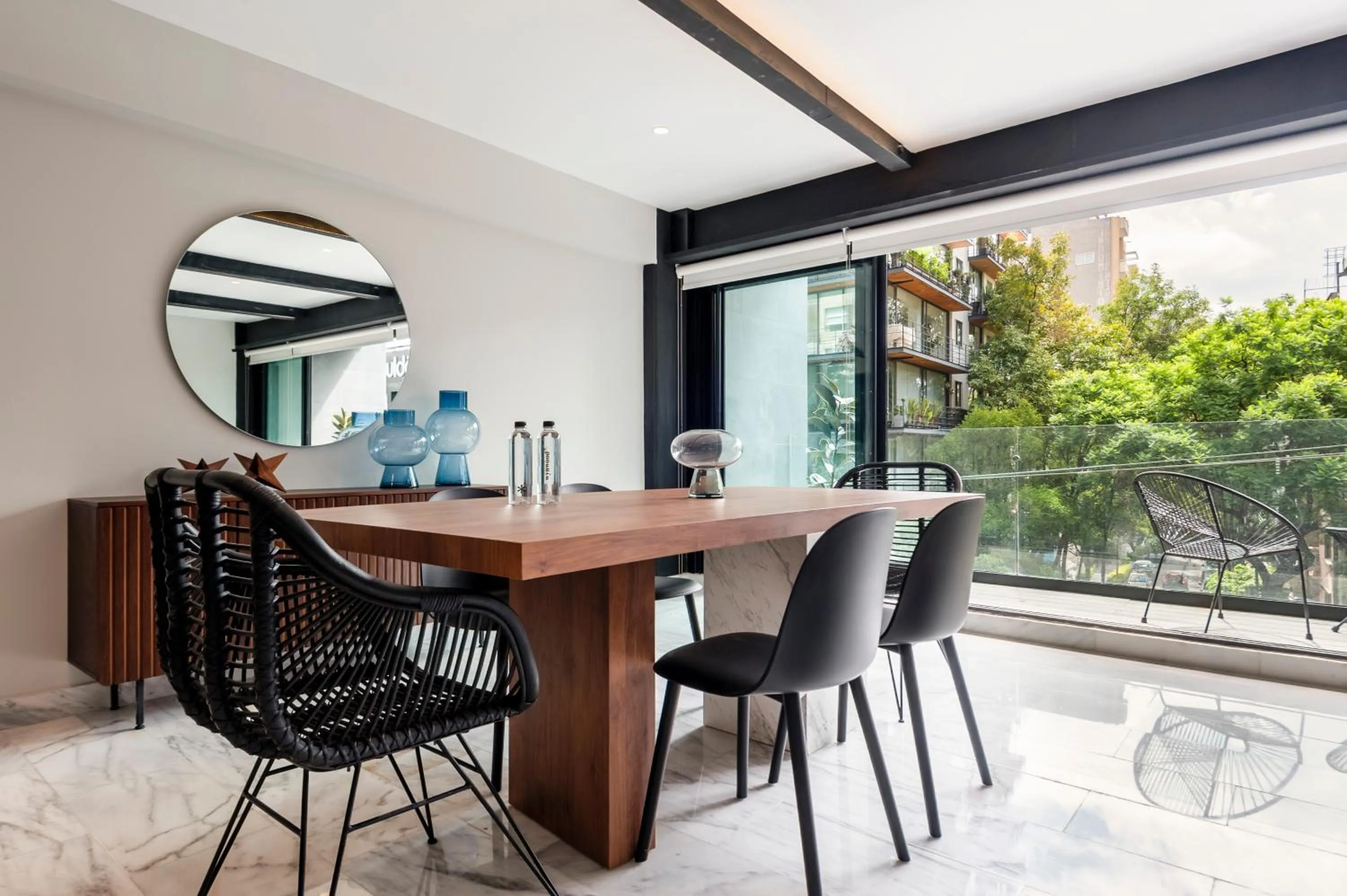 Dining area in Arquimedes 138 by Wynwood House