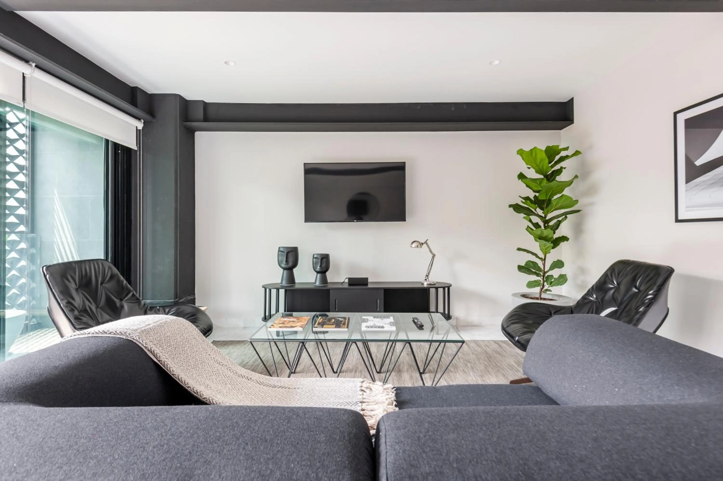 Living room in Arquimedes 138 by Wynwood House