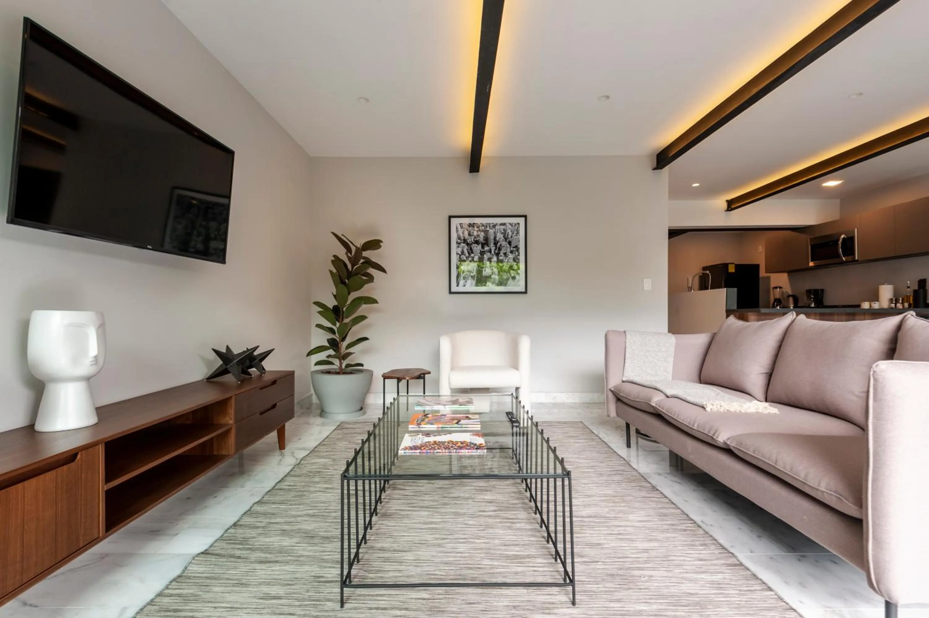 Living room in Arquimedes 138 by Wynwood House