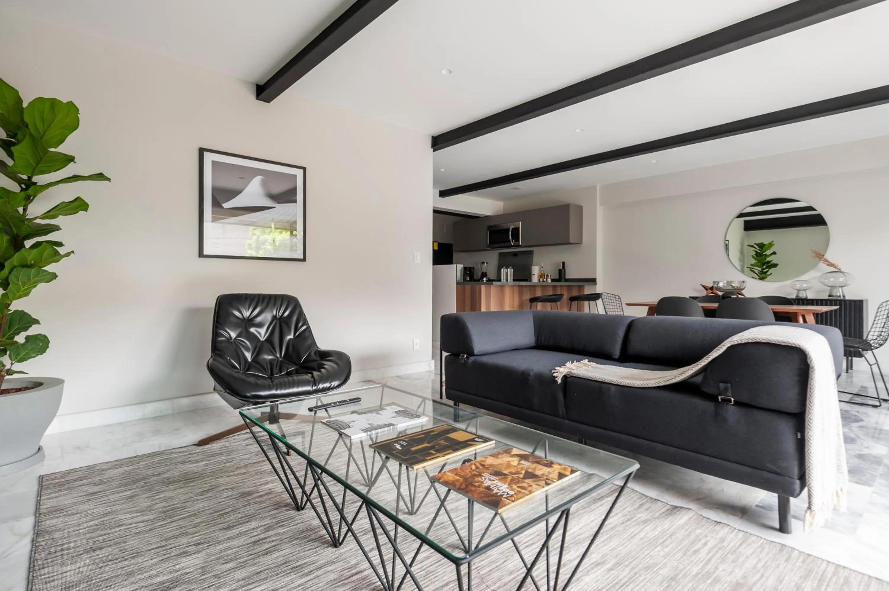 Seating area in Arquimedes 138 by Wynwood House