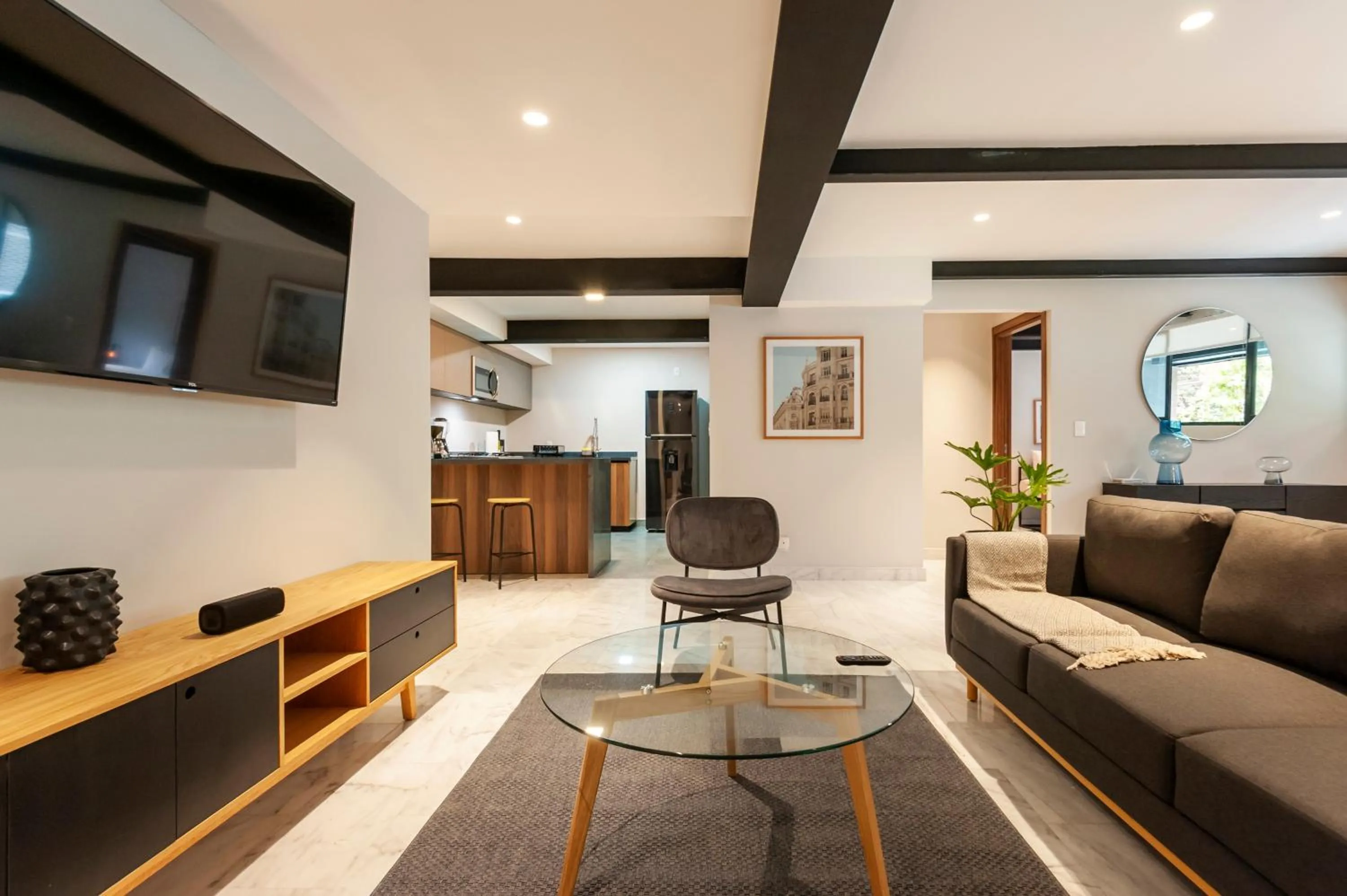 Living room in Arquimedes 138 by Wynwood House