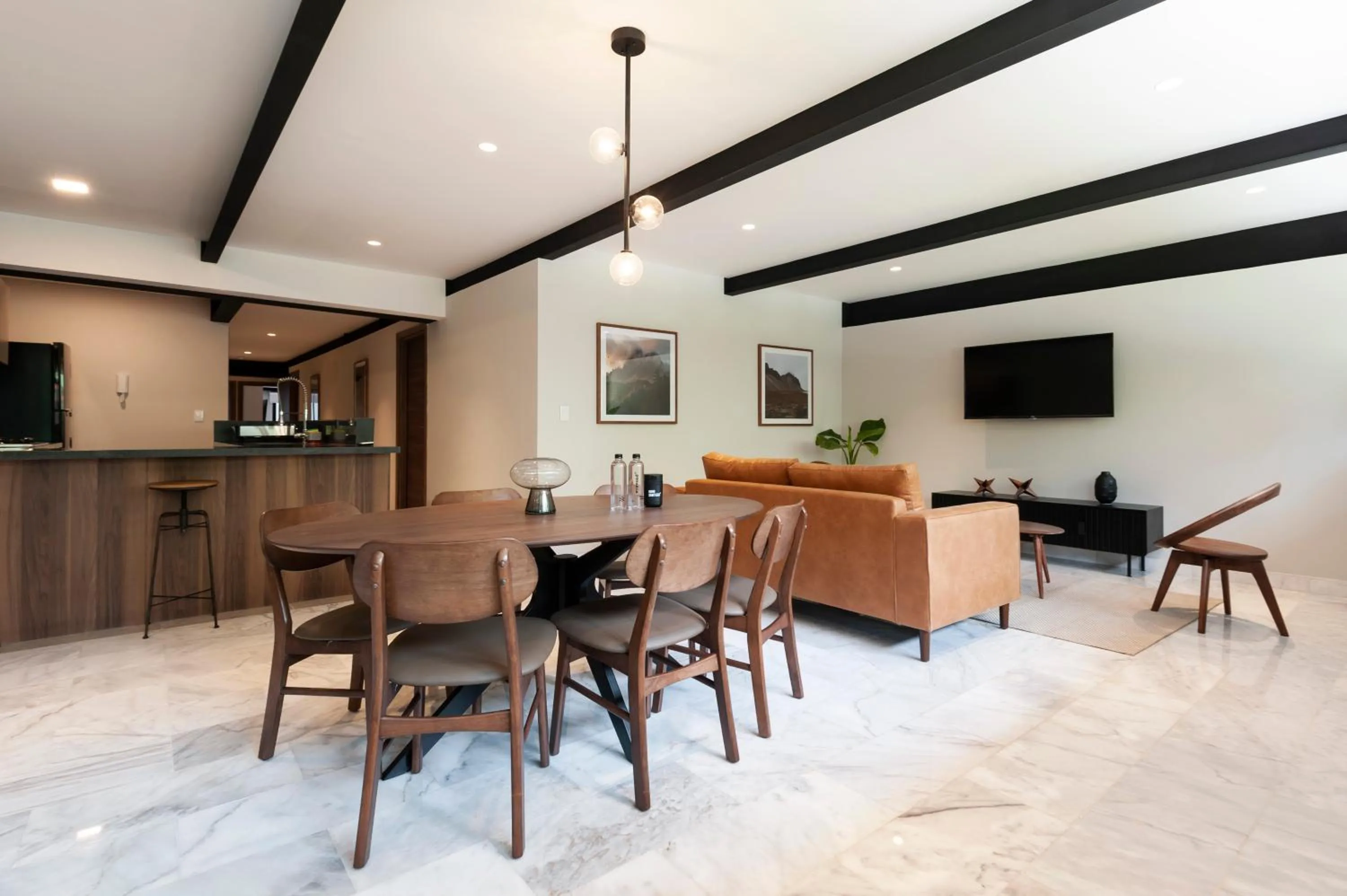 Dining area in Arquimedes 138 by Wynwood House