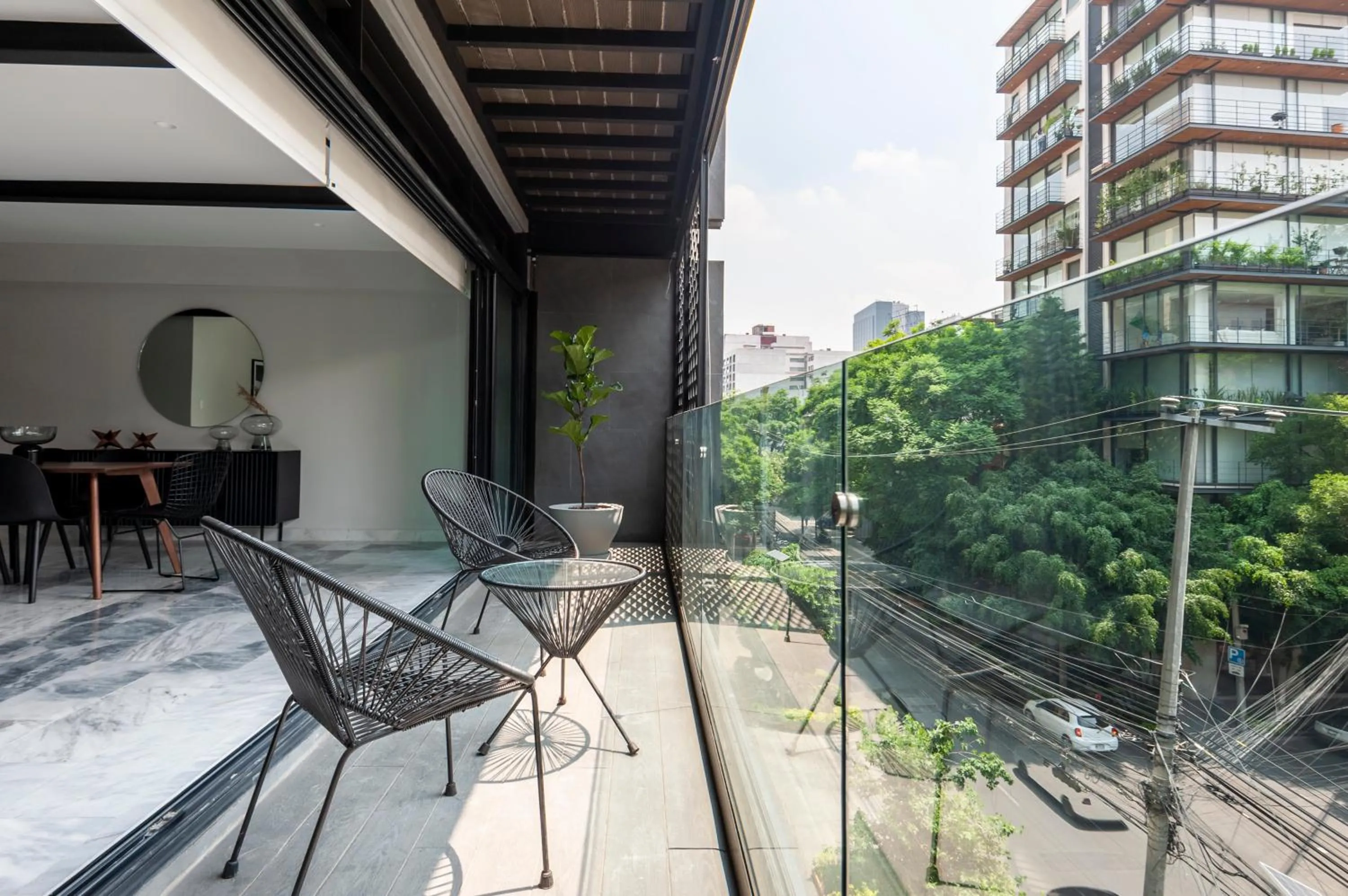 Balcony/Terrace in Arquimedes 138 by Wynwood House