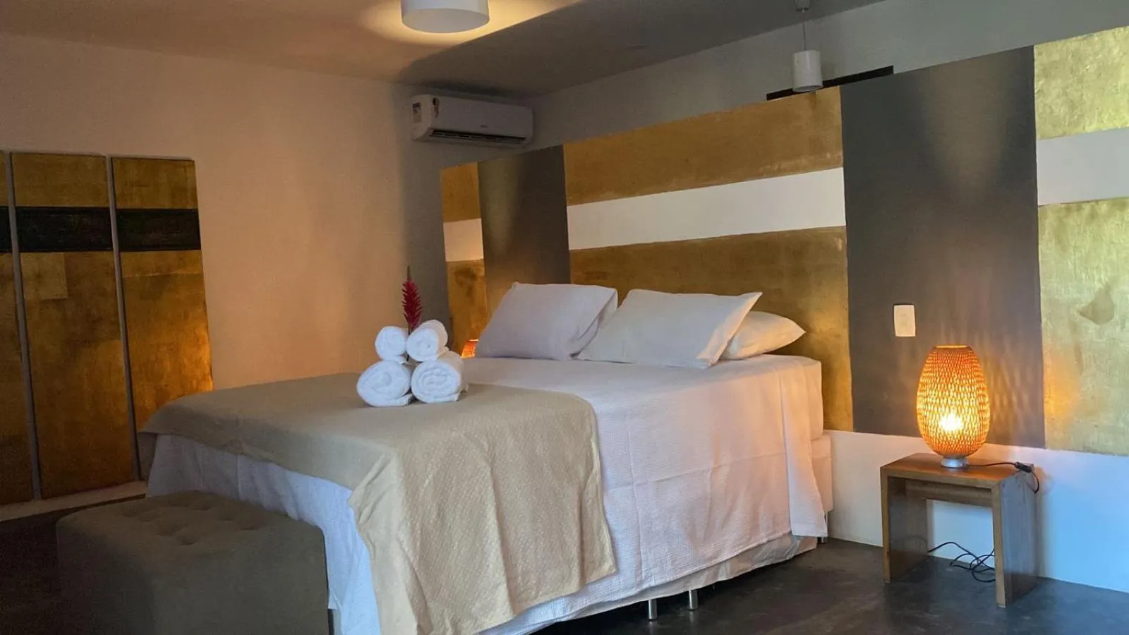 Bed in Pousada Bambu Dourado