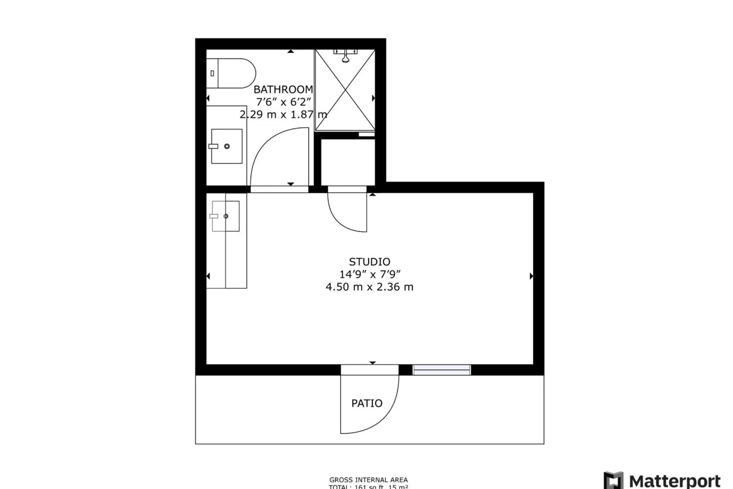 Floor plan in Casa Jardin - Boutique Suites in Downtown Santa Barbara