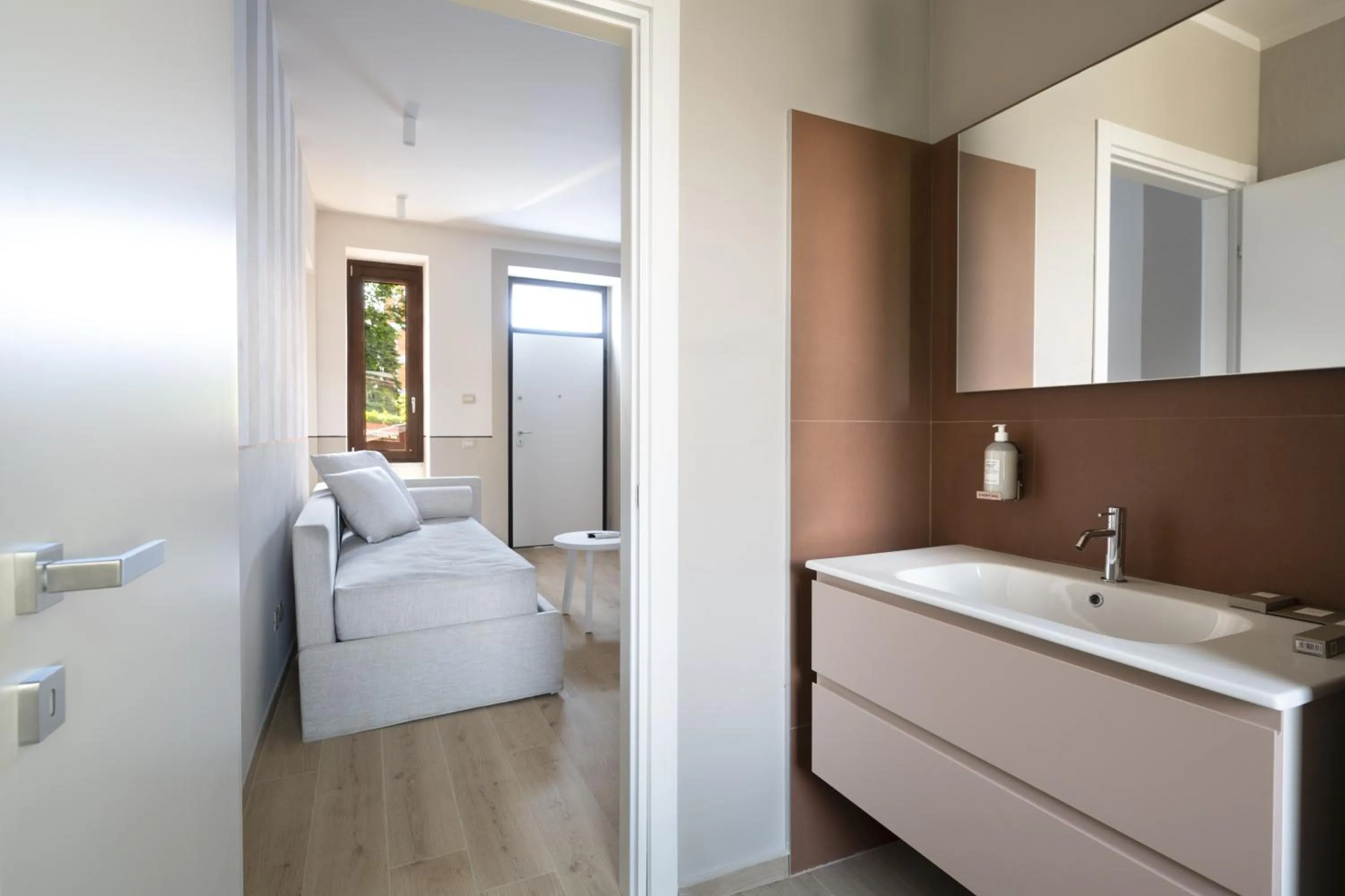 Bathroom, Bed in Villa Il Platano